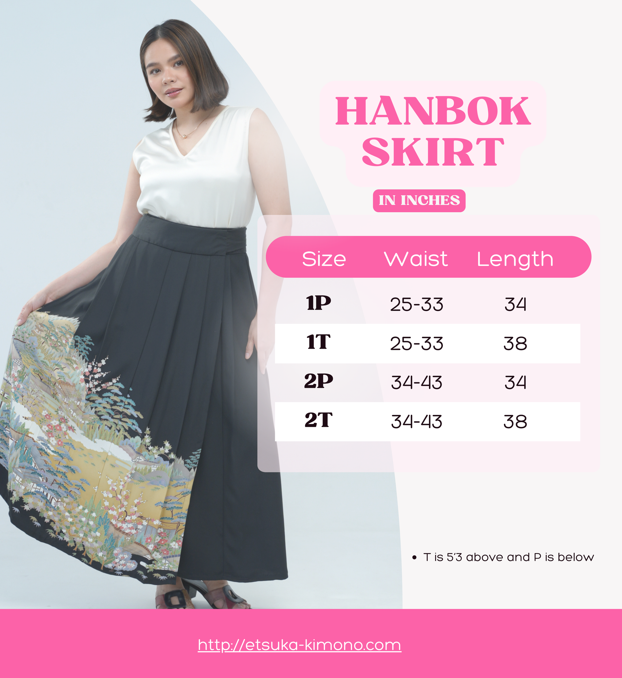 Premium On-hand: Hanbok Skirt | 2T Black HS6949M