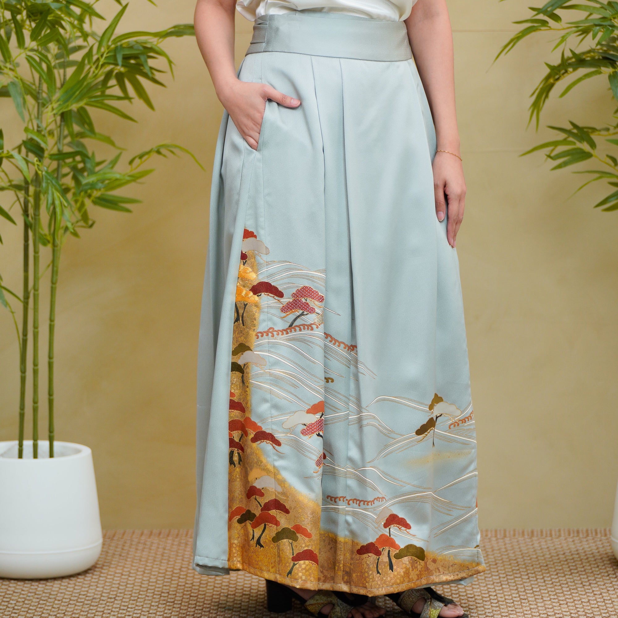 Premium On-hand: Blue Hanbok Skirt | HS8091M | 2T