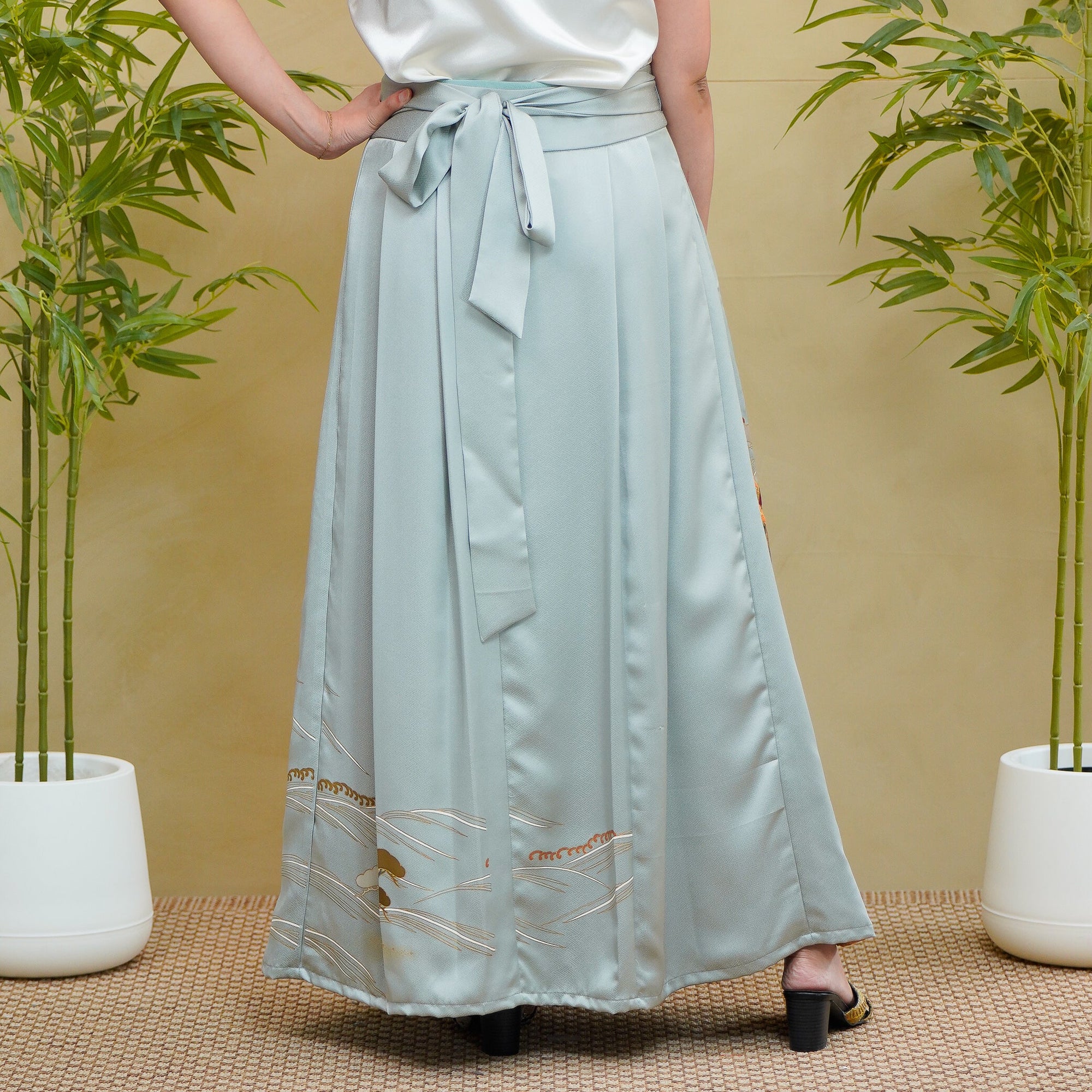 Premium On-hand: Blue Hanbok Skirt | HS8091M | 2T