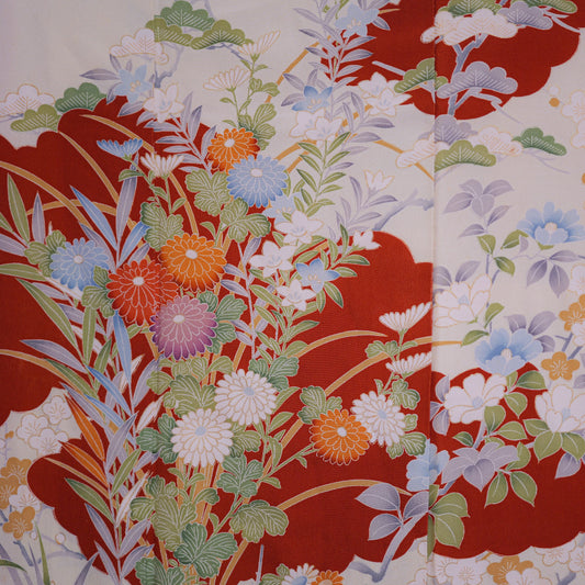 Chinese New Year Fabric Collection (CNY-12): Cream and Red Medley