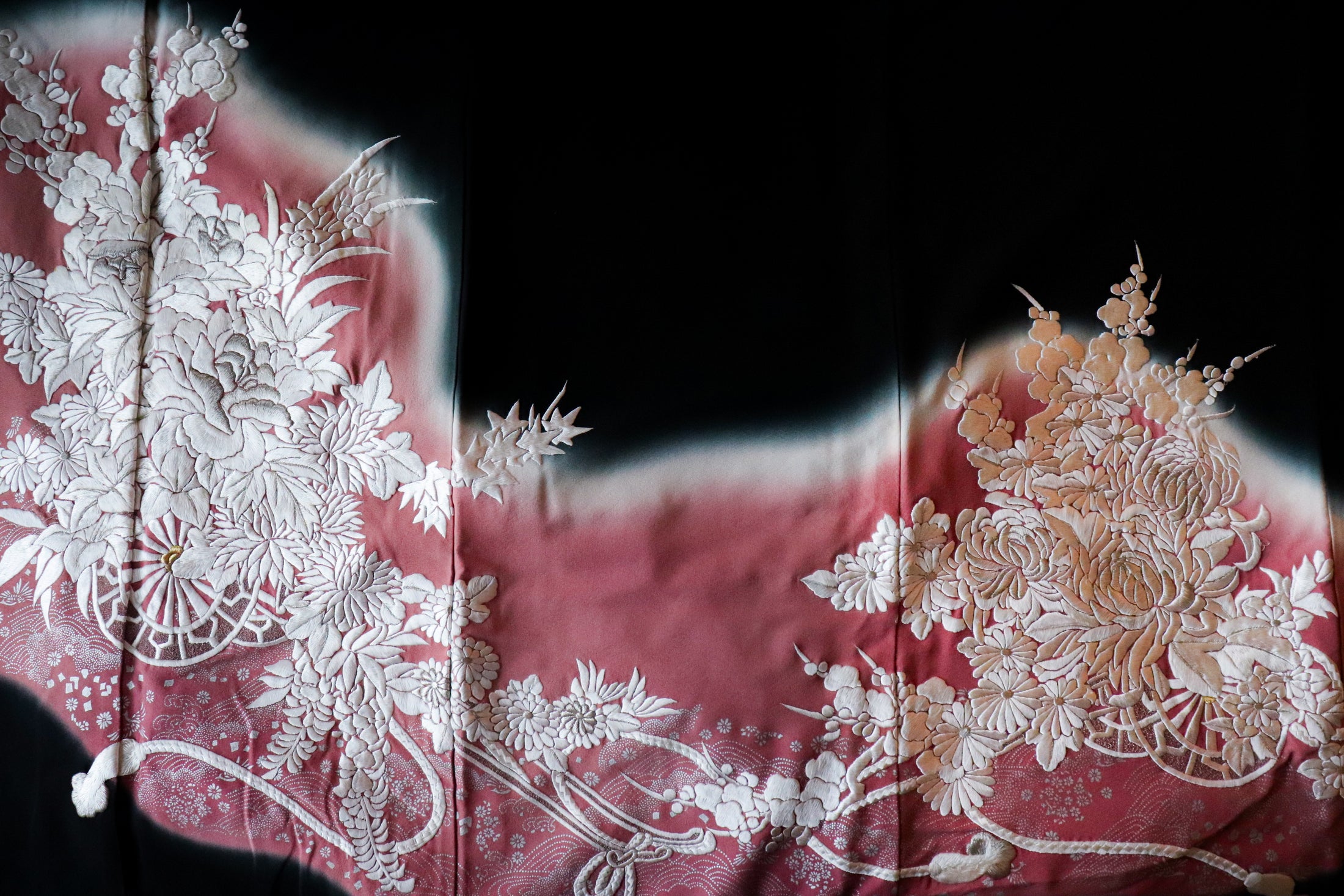 April 20 Live | Premium Fabric: Embroidered Flower in Pink | HB 513 -- FULLY EMBROIDERED!