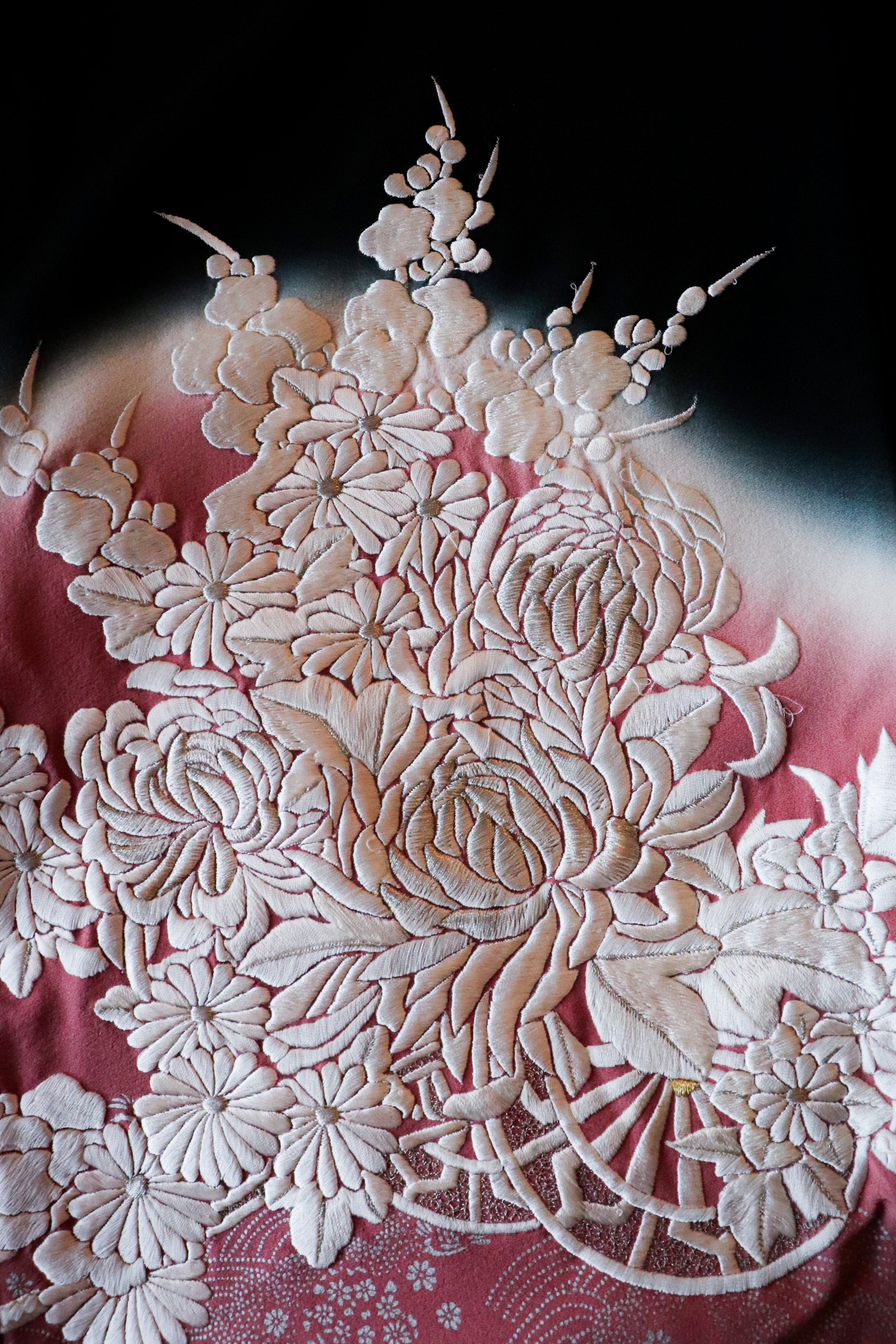 April 20 Live | Premium Fabric: Embroidered Flower in Pink | HB 513 -- FULLY EMBROIDERED!