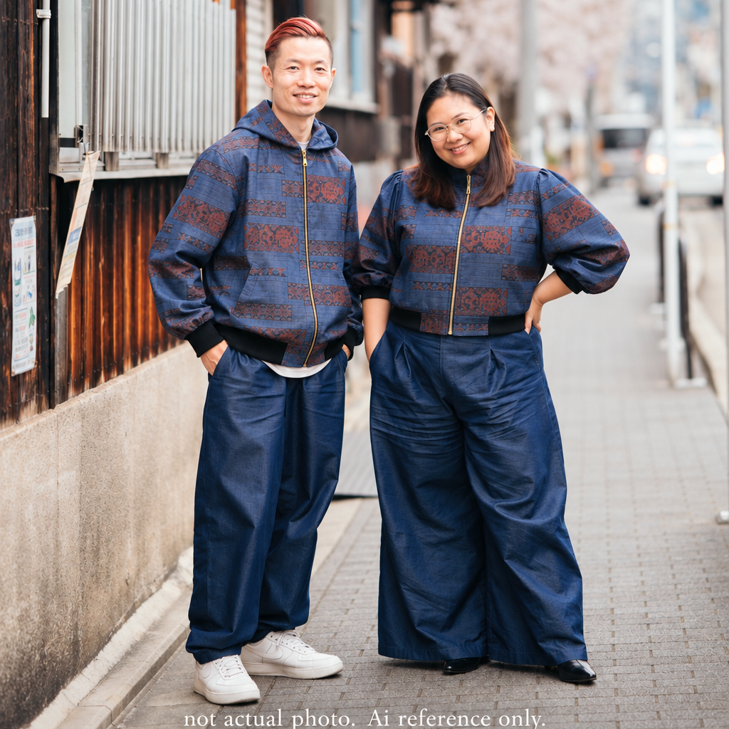 Premium Oshima Fabric: OSHIMA_0827_03 | Indigo Whispers