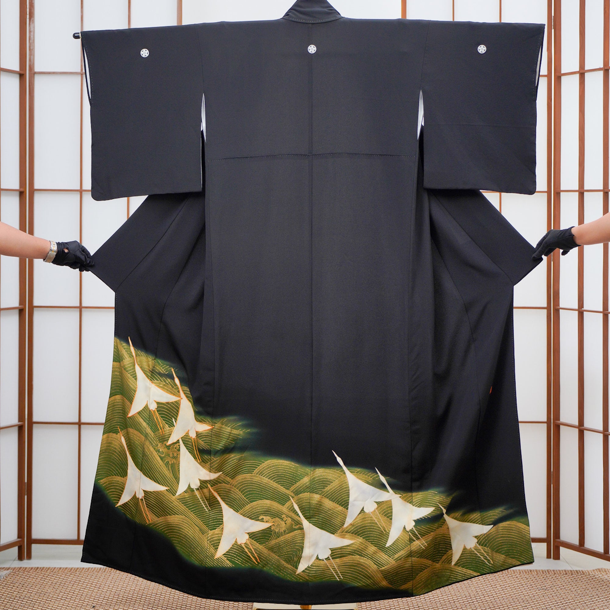 Thank You Fabric: Crane in Flight (0708-11)