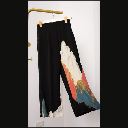 On hand premium wide leg pants: mountain top (XLB): with bit of stain