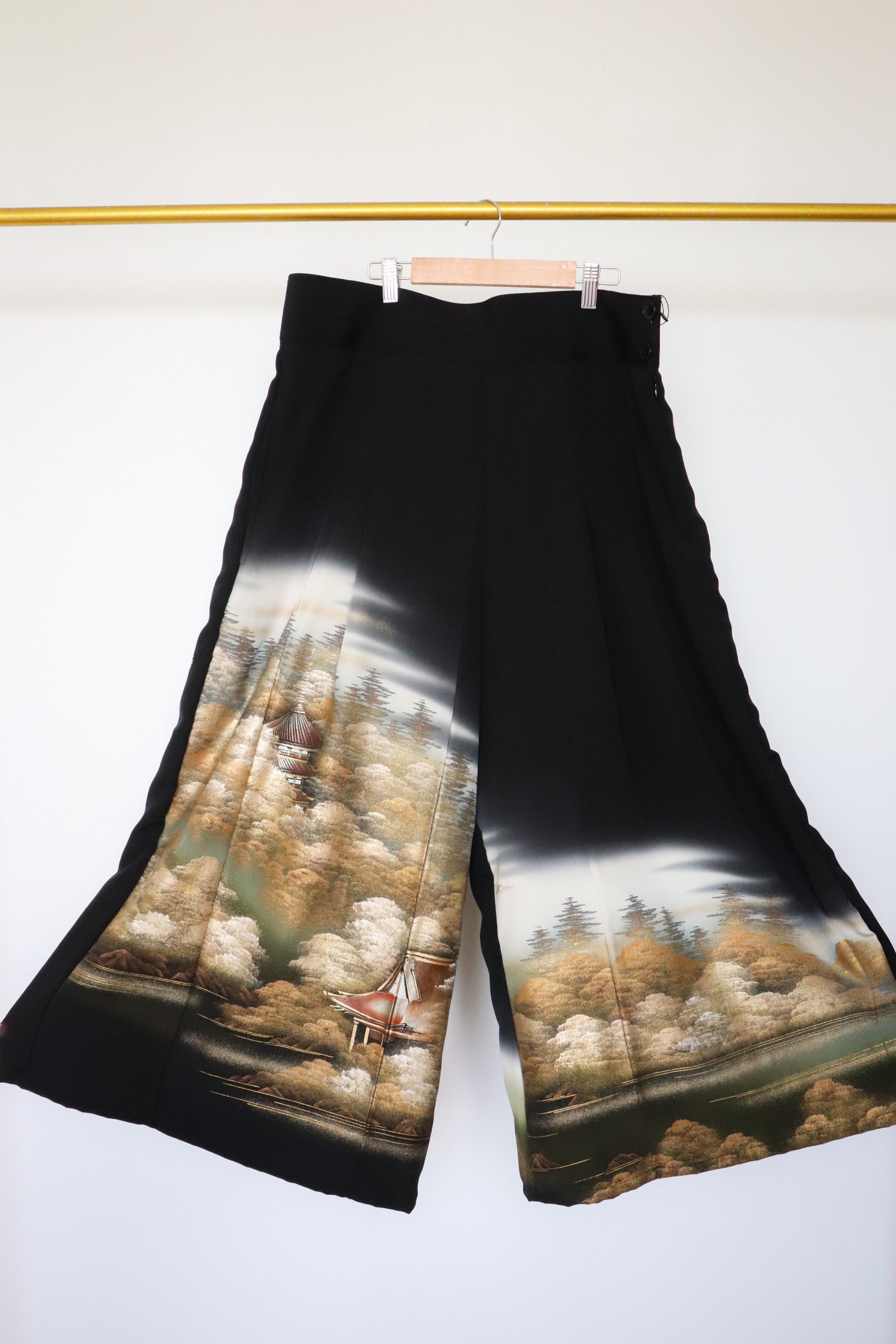 On-hand premium palazzo | Palazzo Pants - golden landscape (super luxurious!) | NPP500 | 5XLB