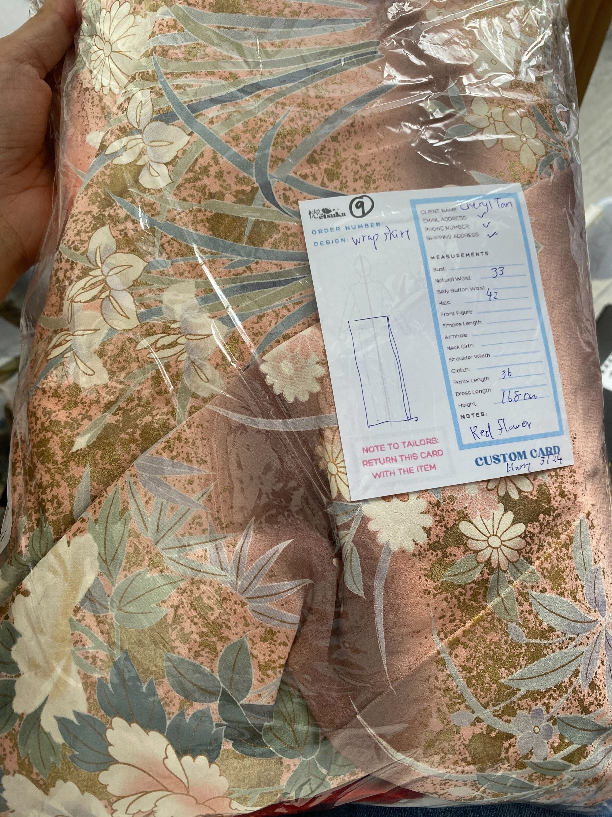 Offline Fabric from SG Boutique Fair- For Cheryl (Wrap skirt)