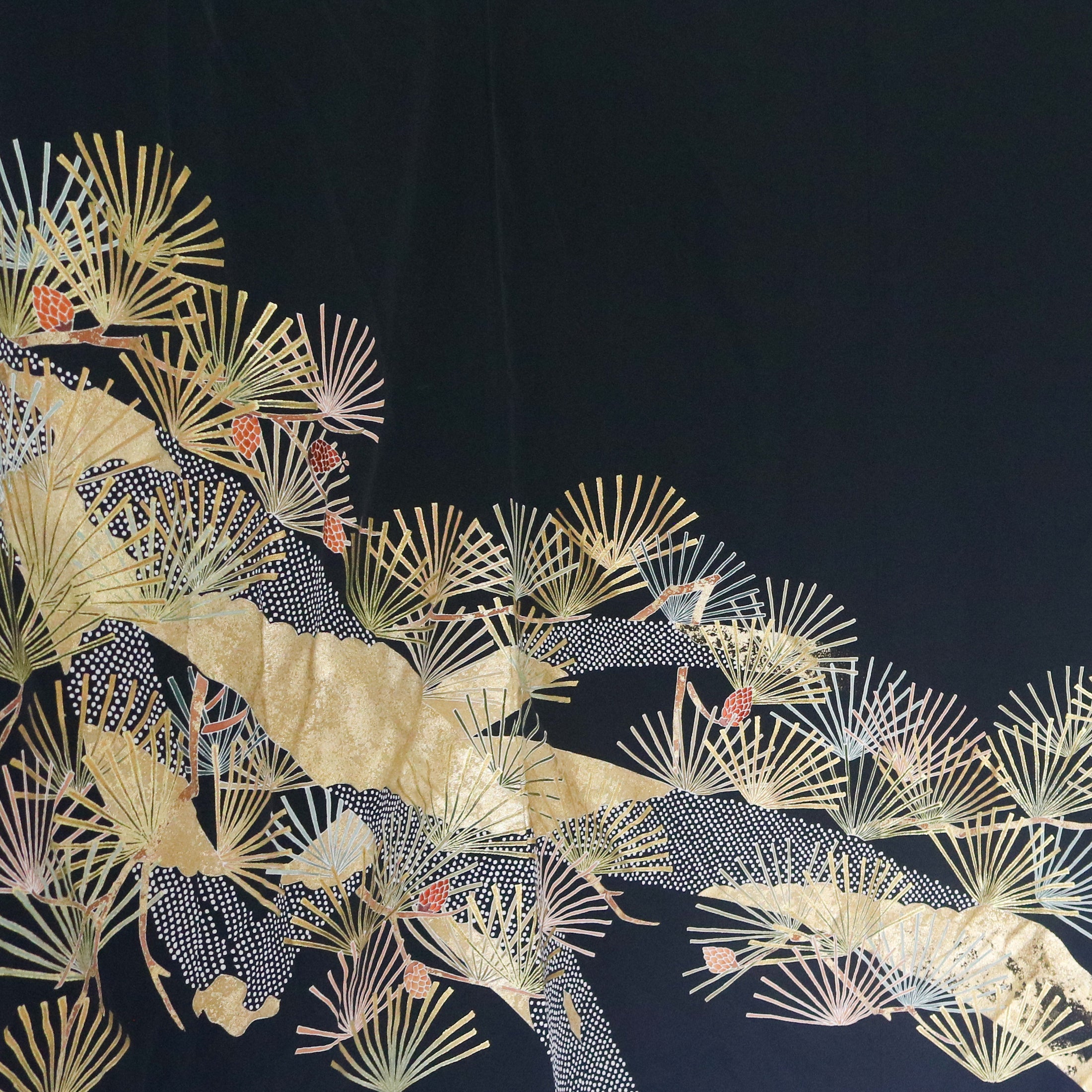 [Rare Harry recommendation] Premium 1018-07 Black and gold embroidery. Rare fabric.