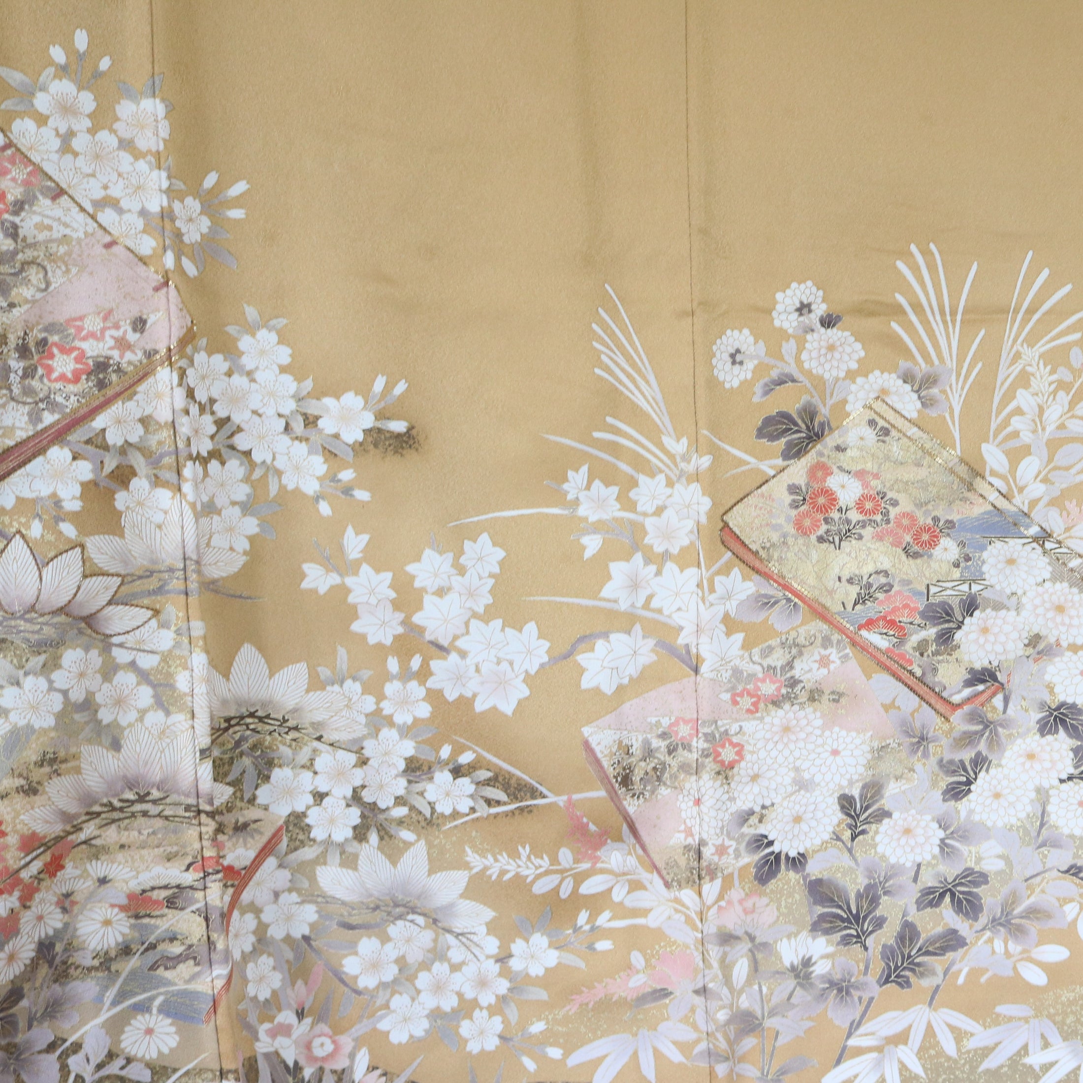 Premium Fabric: 1018-09 Beige CreamYellow Floral