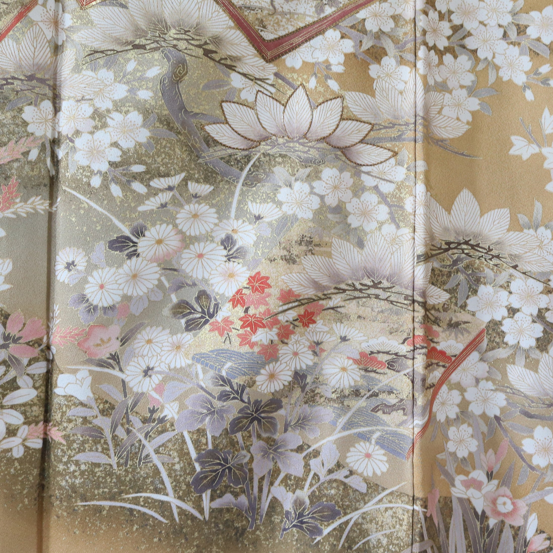 Premium Fabric: 1018-09 Beige CreamYellow Floral