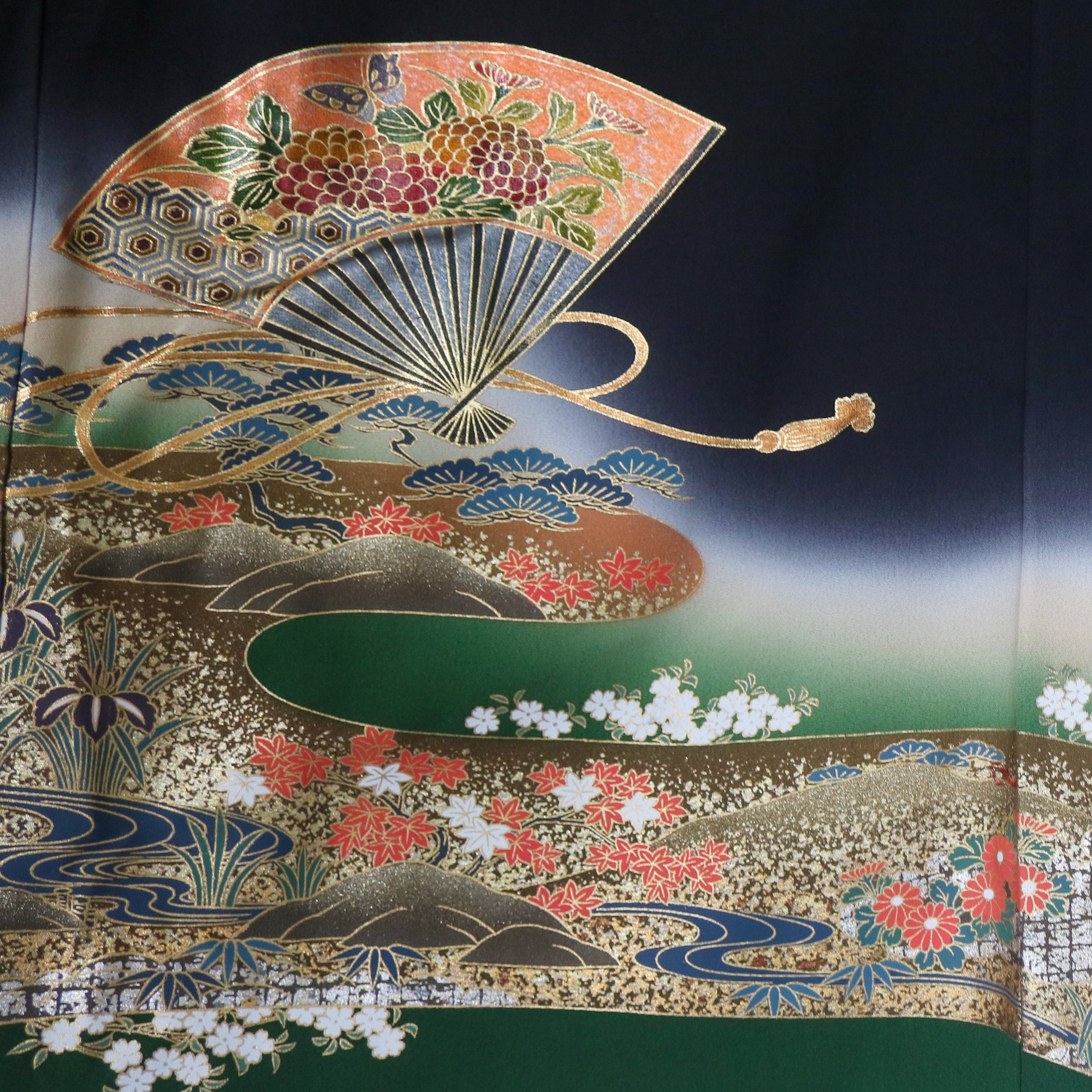 Premium Fabric: 1018-12 Black and Green