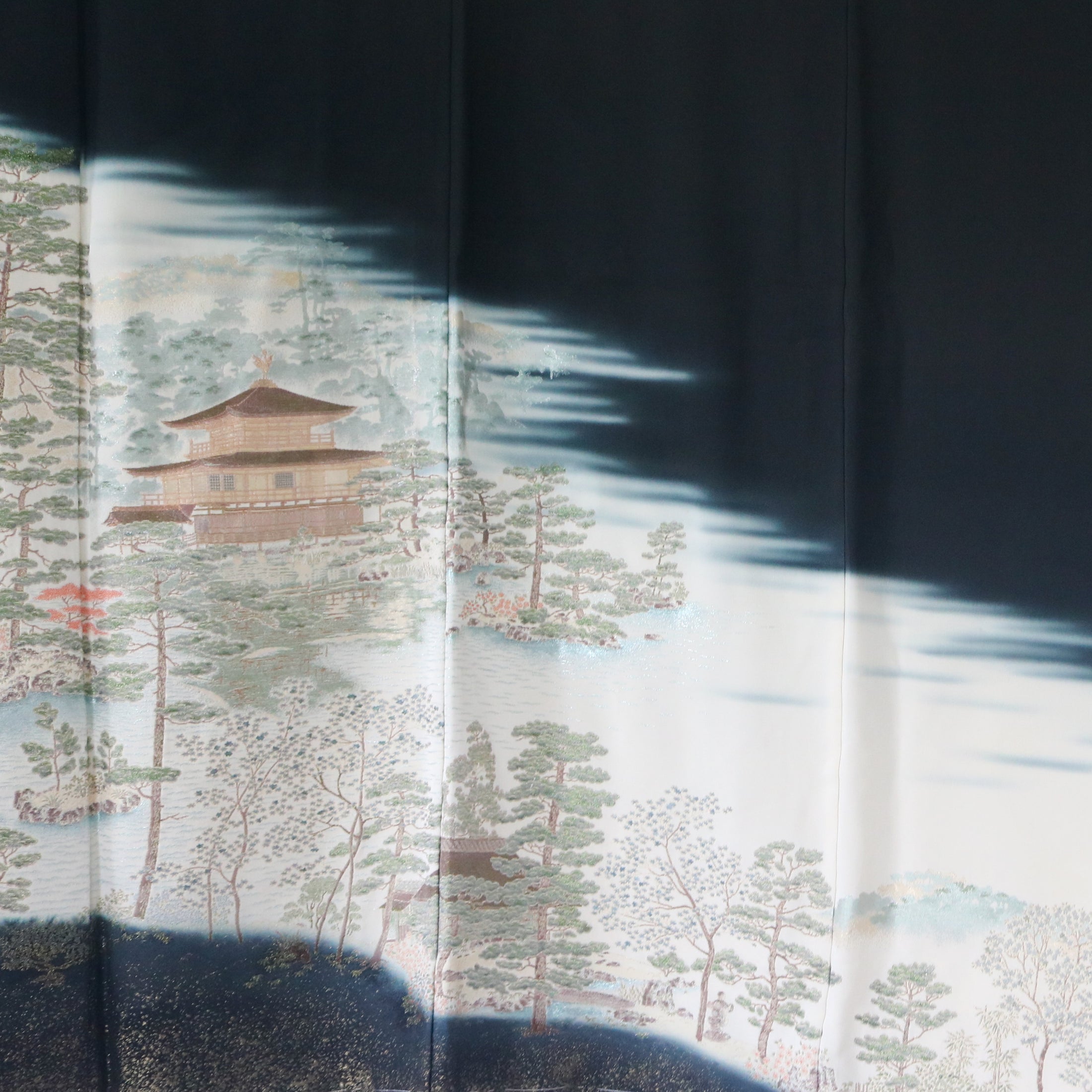 Premium Fabric: Embroidery ! 1018-14 Black white landscape