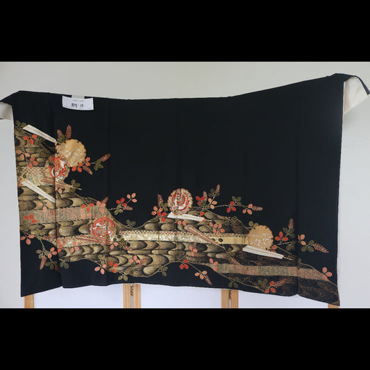 Premium Fabric: 1018-13 Black red embroidery