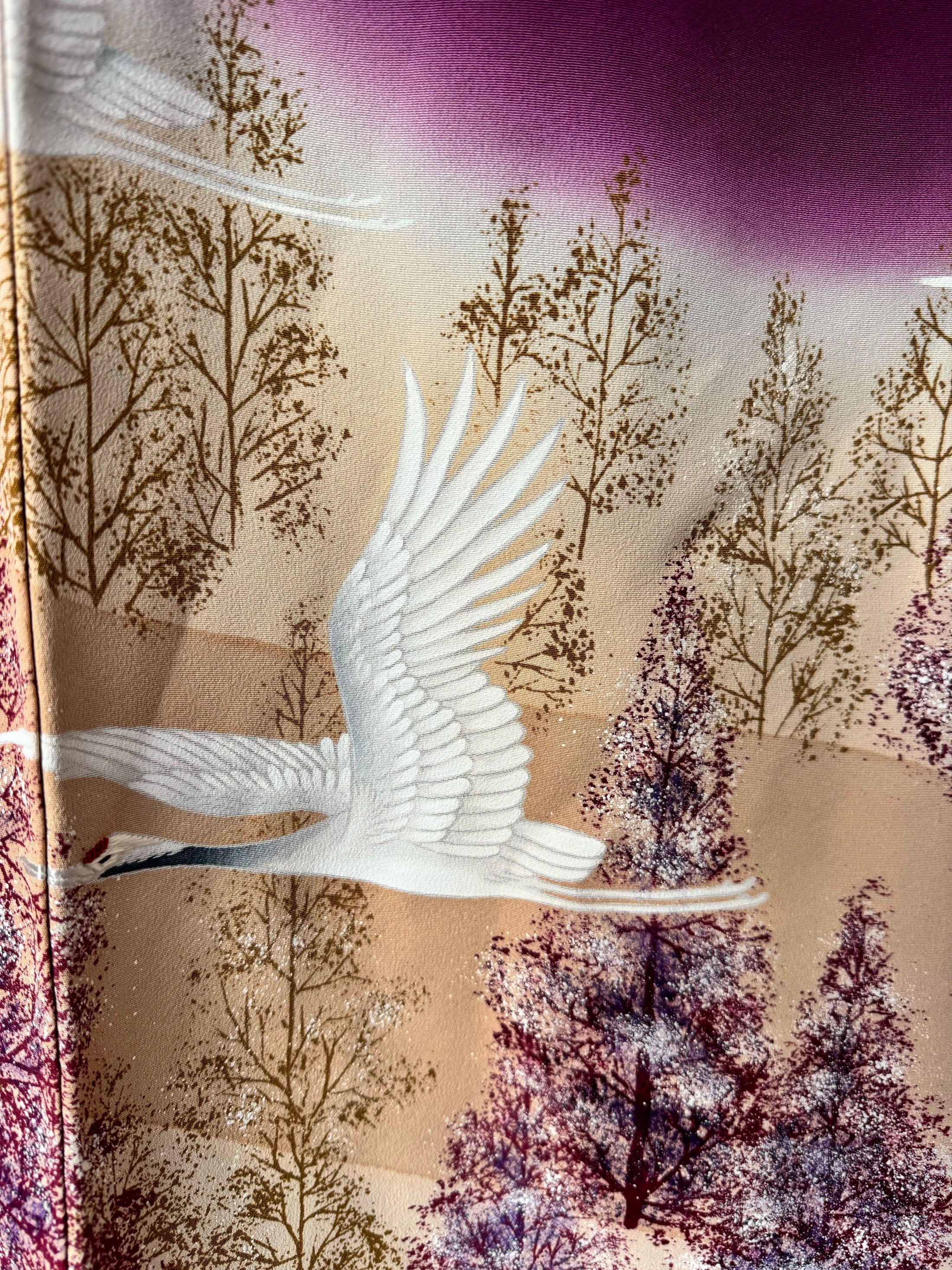 Sakura Collection Fabric: AP4-09 Magenta crane