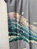 Load image into Gallery viewer, Sakura Collection Fabric: AP7-01 Gray with birds flying
