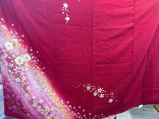 Aug Hoian: Aug16-04 Red | Custom dress w/ Obi belt