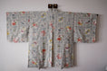 Load image into Gallery viewer, Kimono Cover Up: Silver Flower Paradise
