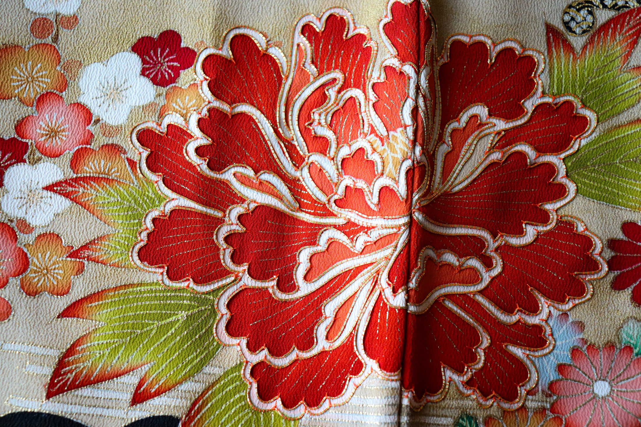 Omakase (Wooden Dragon Fabric): Embroidered Flower