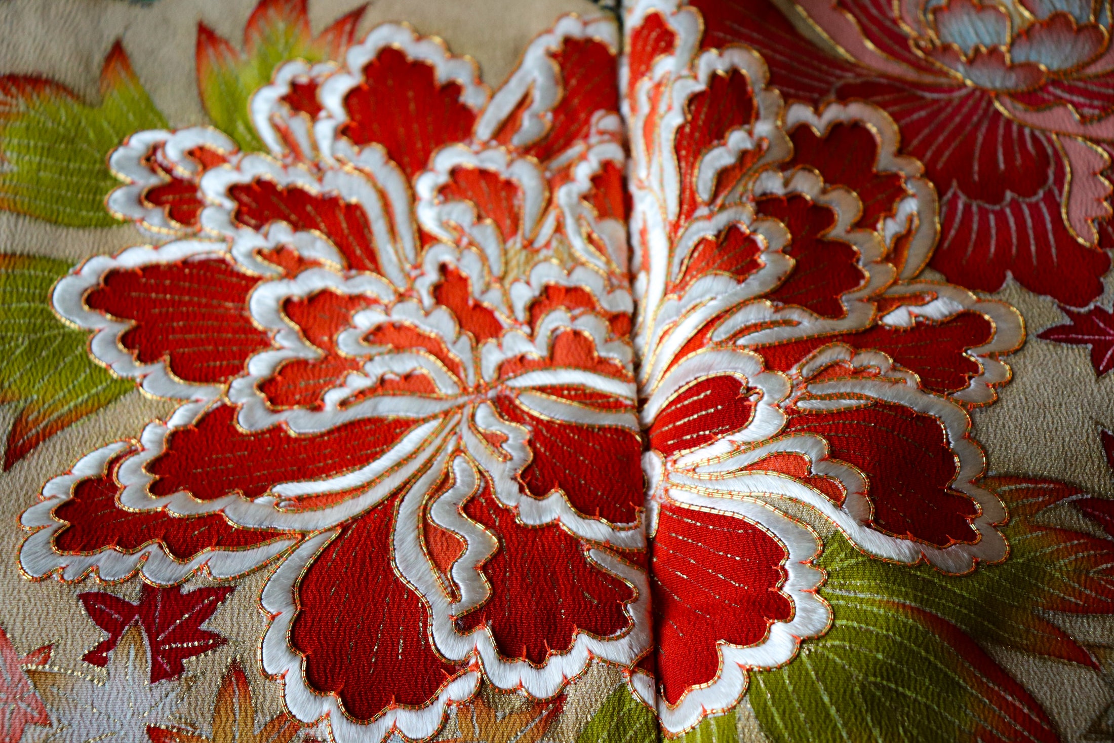 Omakase (Wooden Dragon Fabric): Embroidered Flower