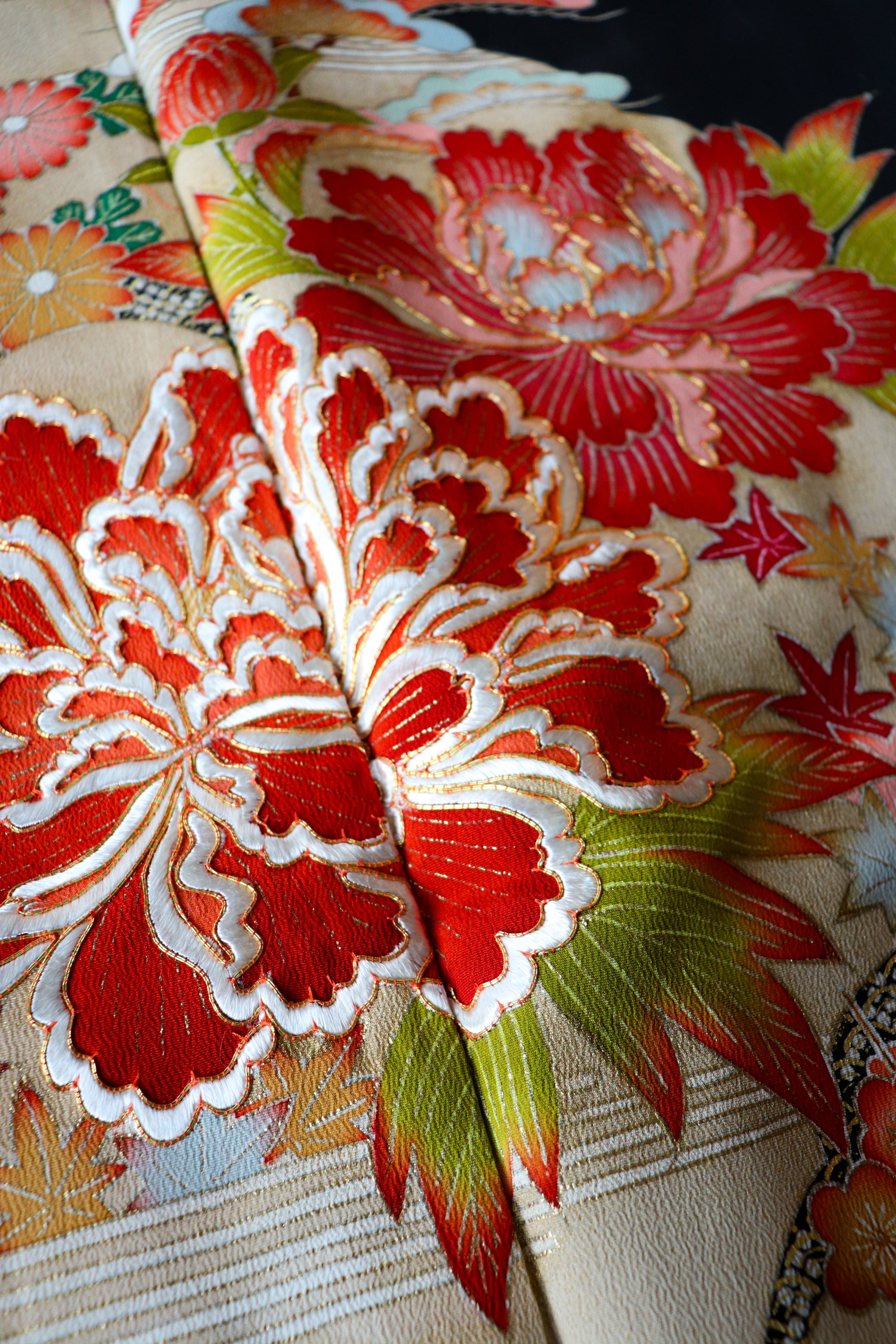 Omakase (Wooden Dragon Fabric): Embroidered Flower