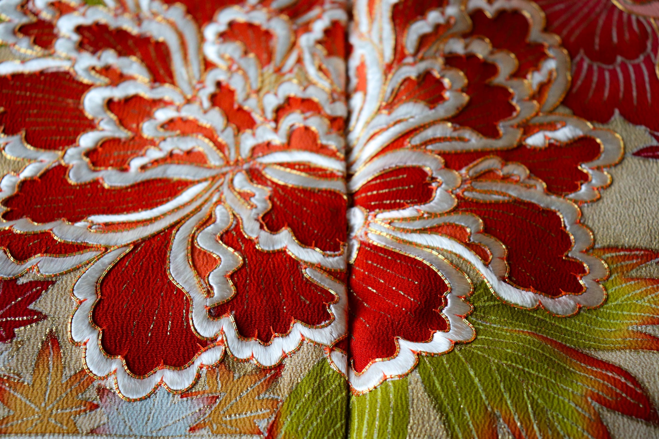 Omakase (Wooden Dragon Fabric): Embroidered Flower