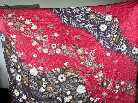 Aug Hoian: Aug18-02 Red Purple |  Custom top + skirt With Bamboo Lining
