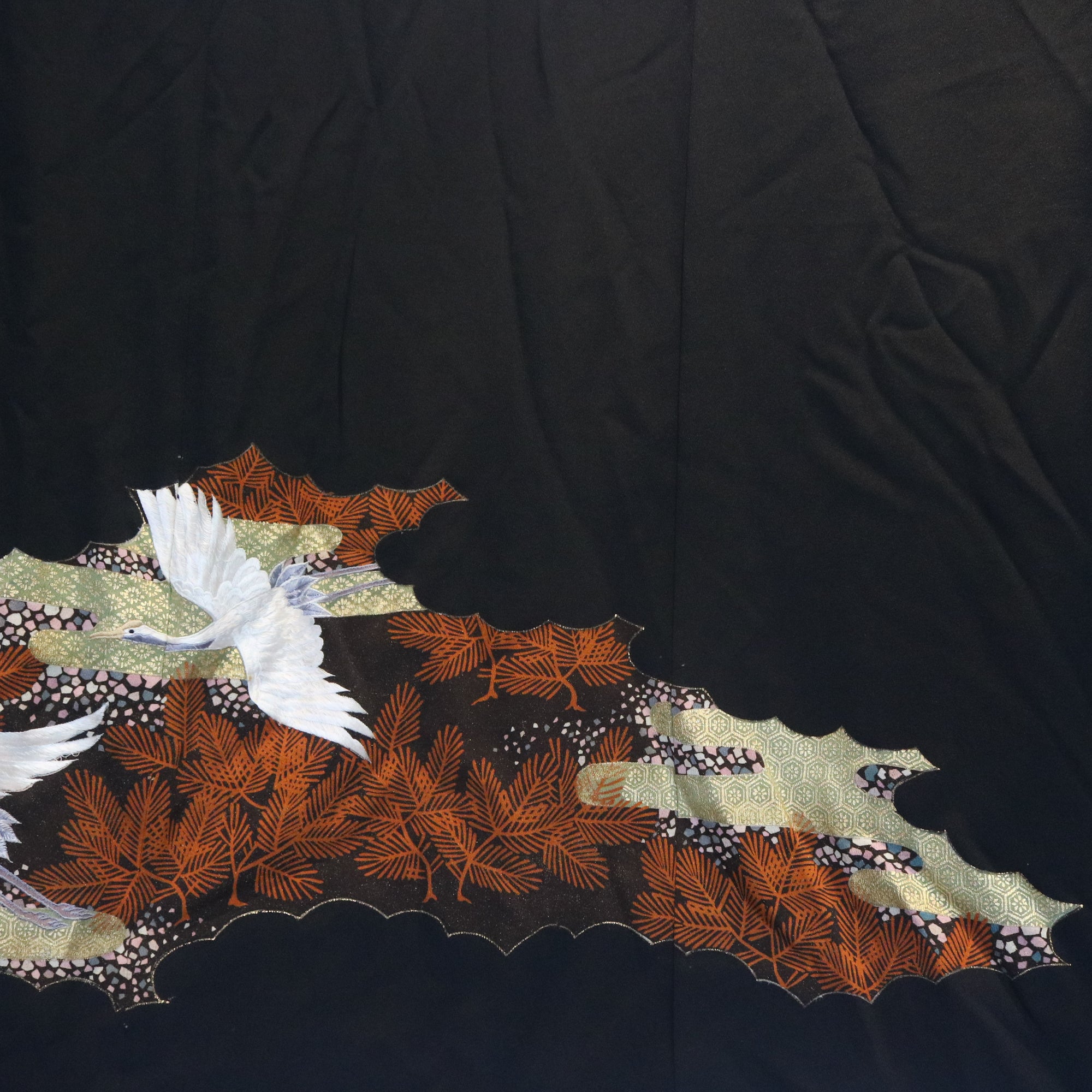 NALB - No Art Left Behind Fabric |  1229PREM-09 Black and birds