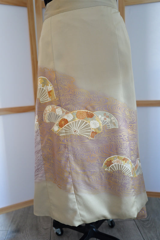 On hand premium wrap skirt: Golden purple - WS2285 - 2P