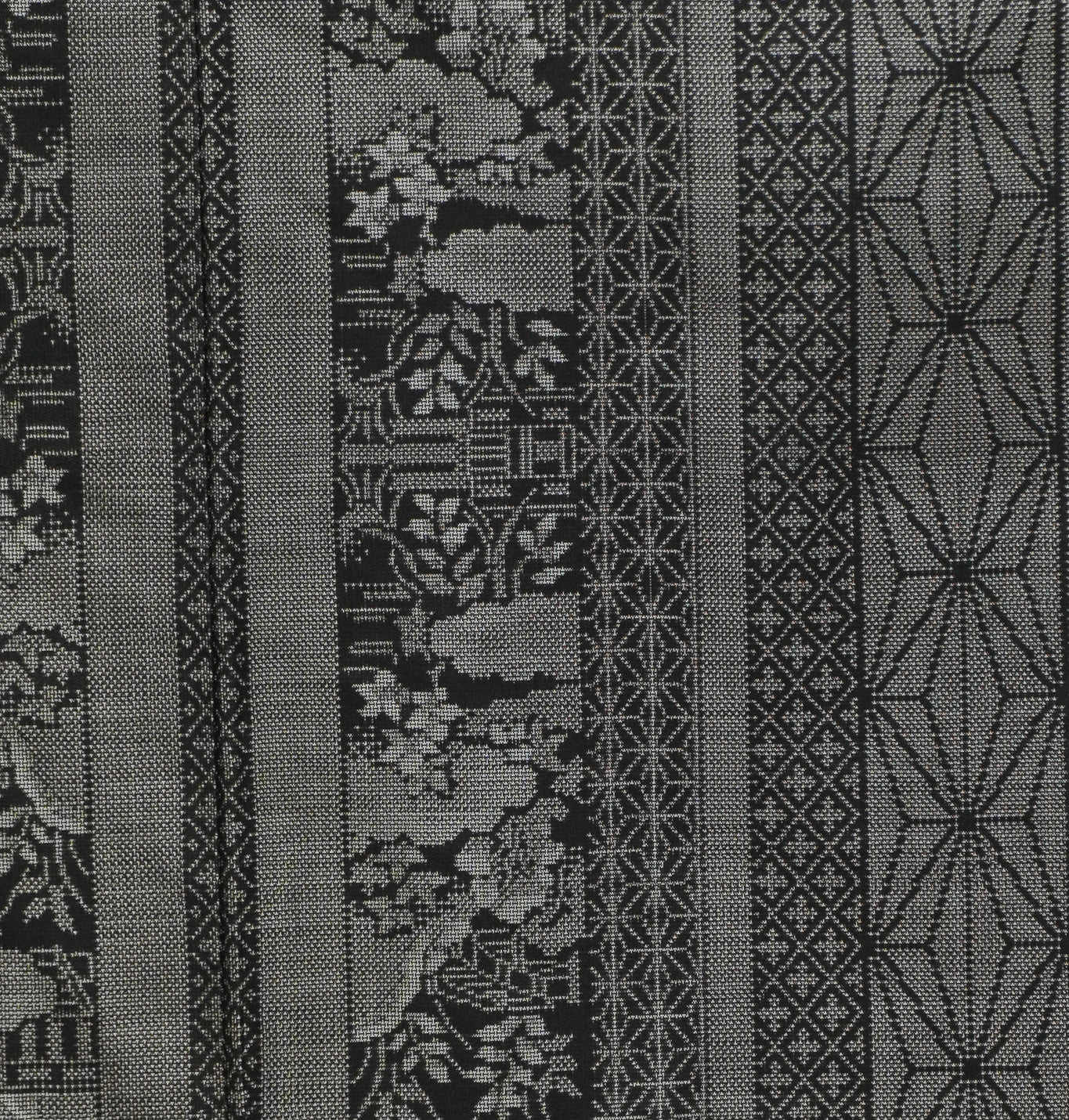 Premium Oshima Fabric: OSHIMA 0610_31 | Gray Pattern - Dorozome!