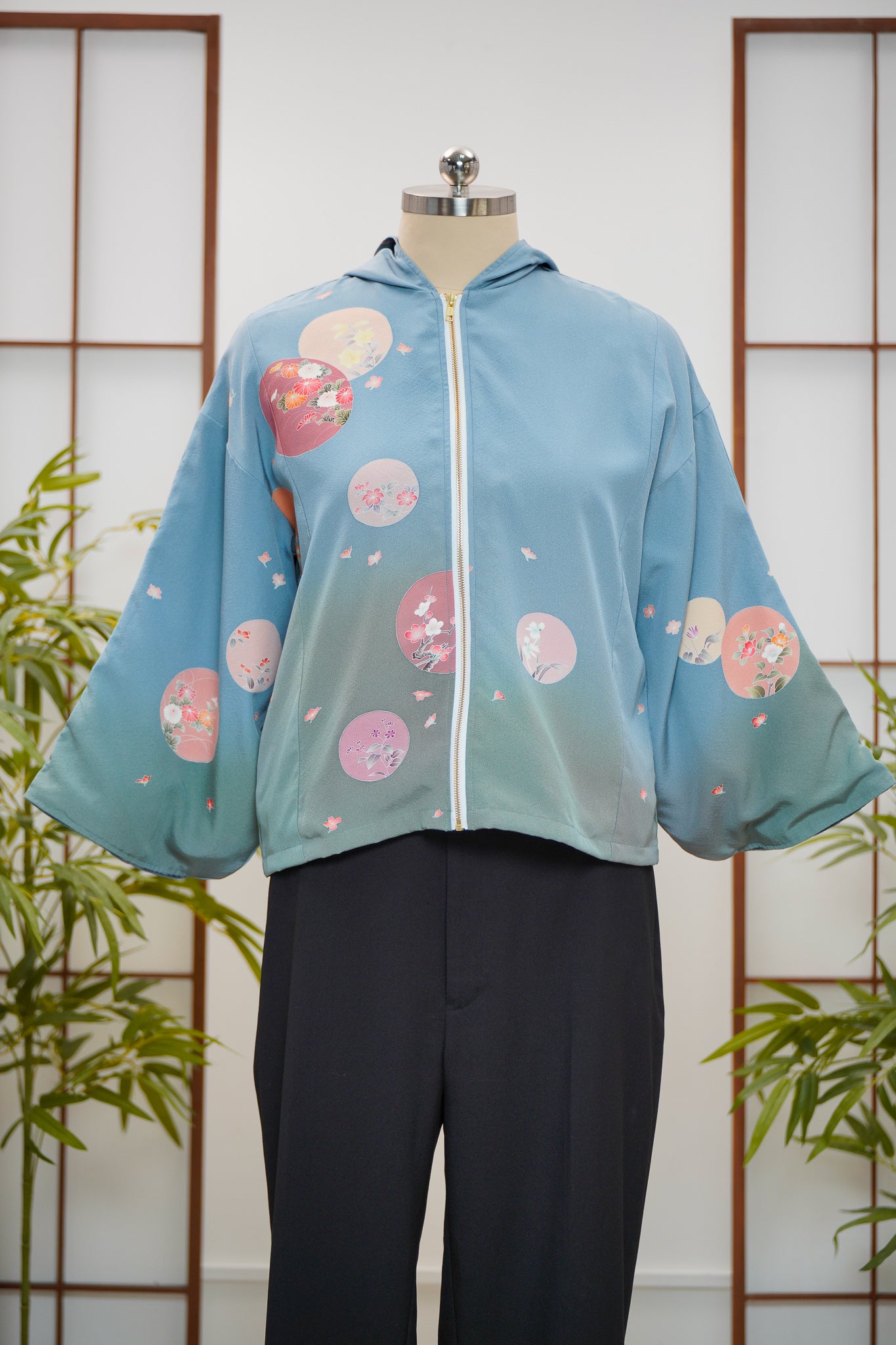 WC 32 campaign: Blue Hoodie With Zipper | HWZ8015Y