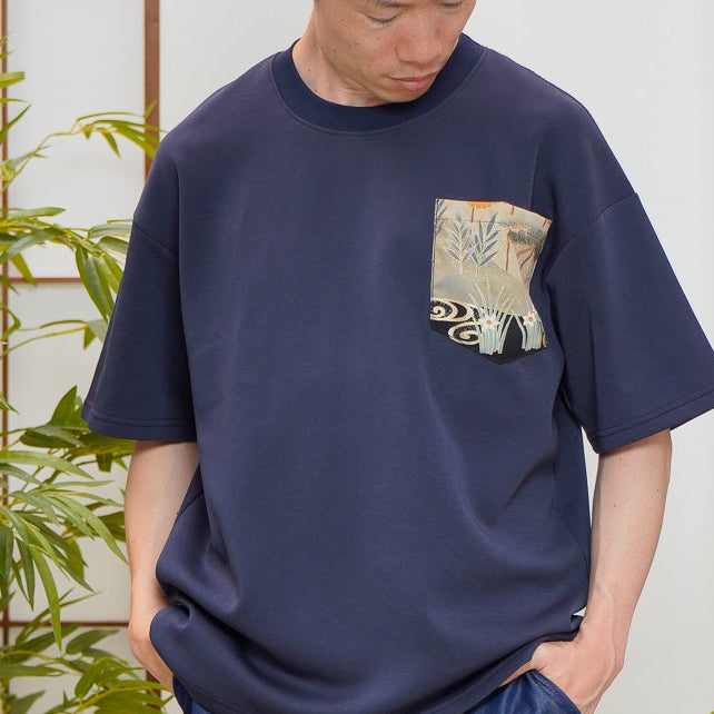 Premium On-hand: Navy Men’s patchwork shirt | M | TSS7365A