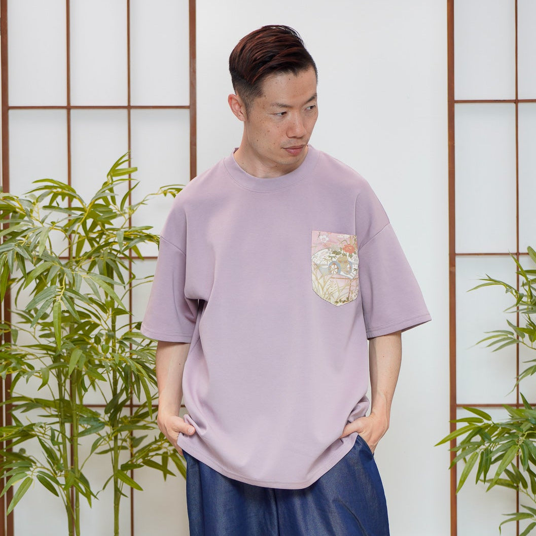 Premium On-hand: Pink Men’s patchwork shirt | L | TS7707