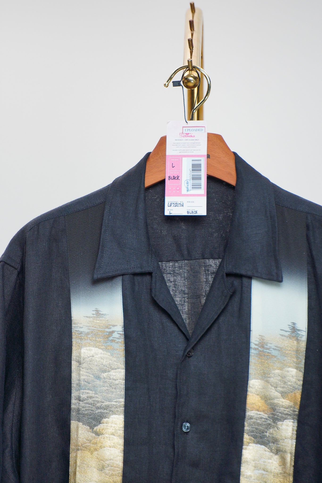 Premium On-hand: Black Men's Linen Polo | LP7217 | L