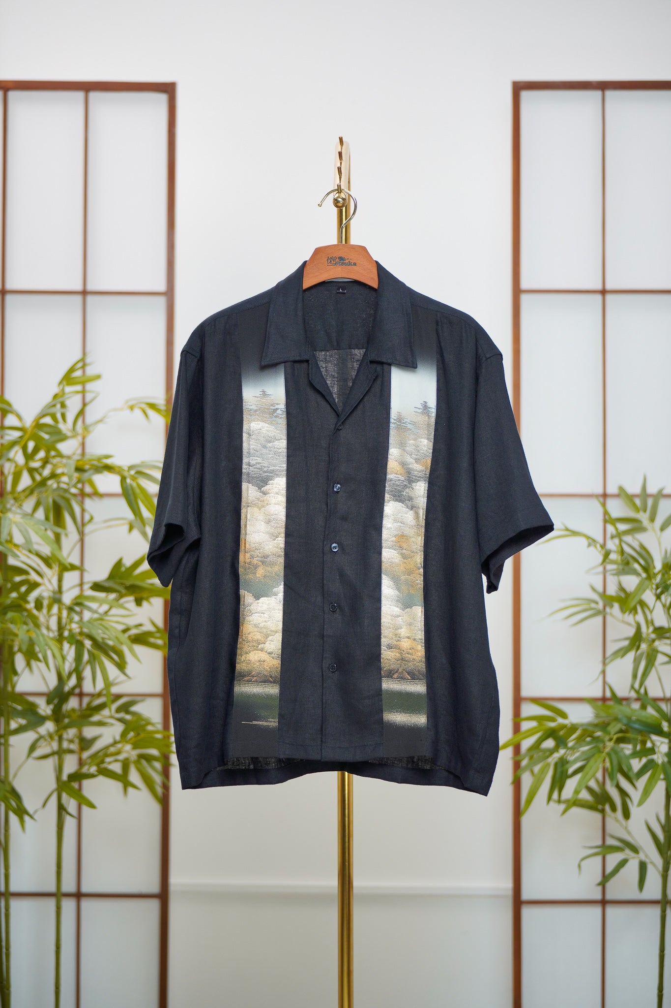 Premium On-hand: Black Men's Linen Polo | LP7217 | L