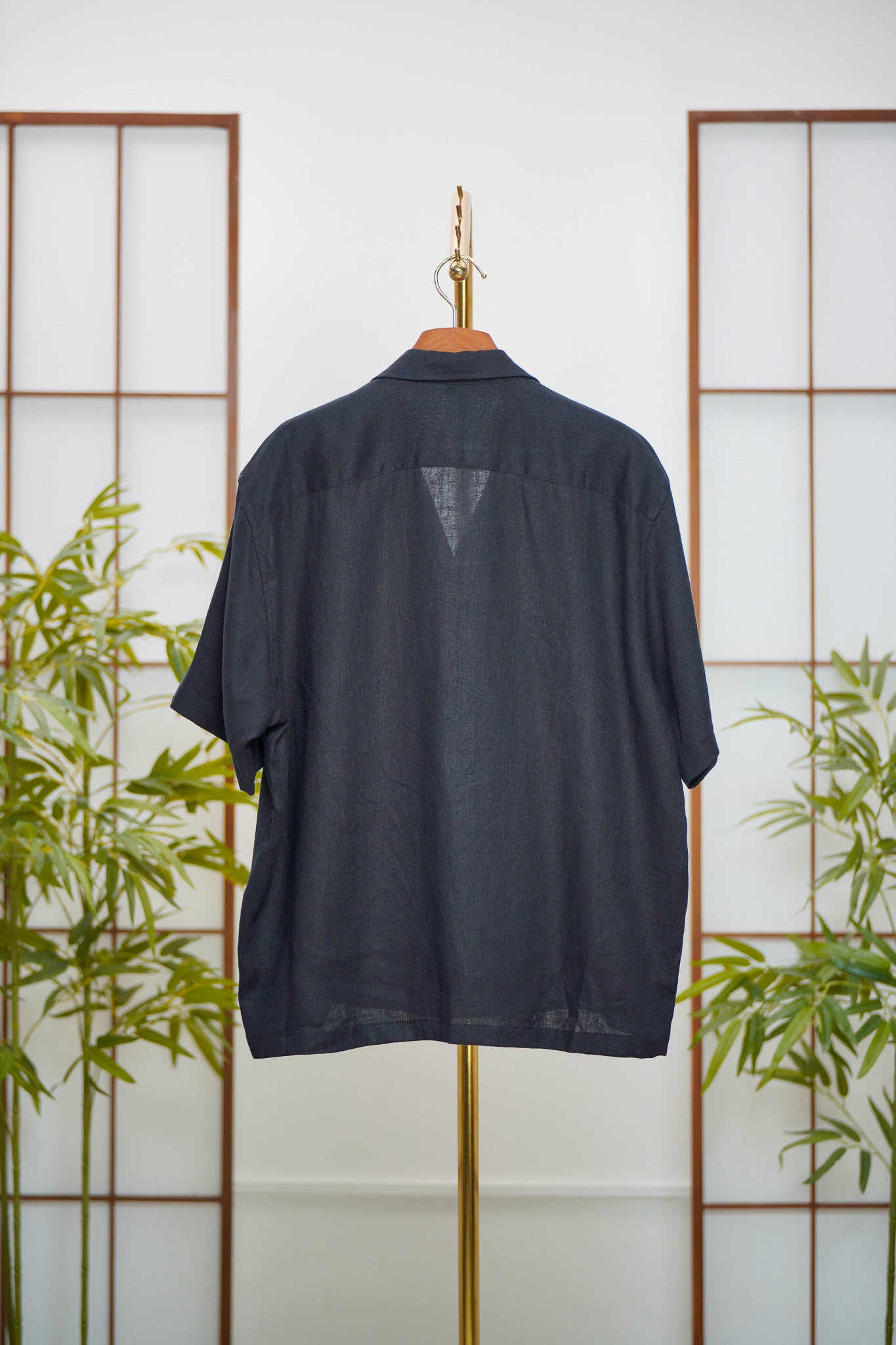 Premium On-hand: Black Men's Linen Polo | LP7217 | L