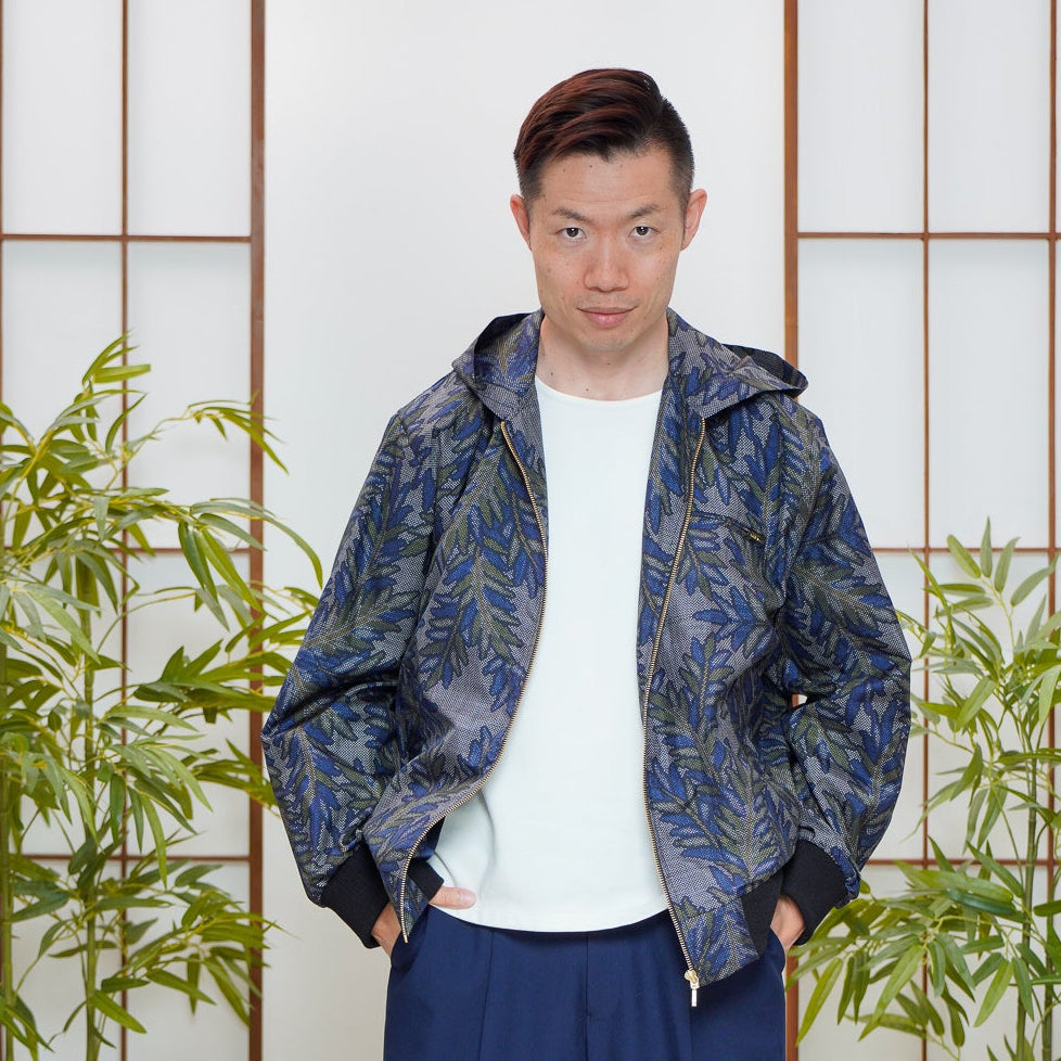 Premium On-hand: Blue Loose Fit Oshima Men's Bomber Jacket | LBJ7567M | Large