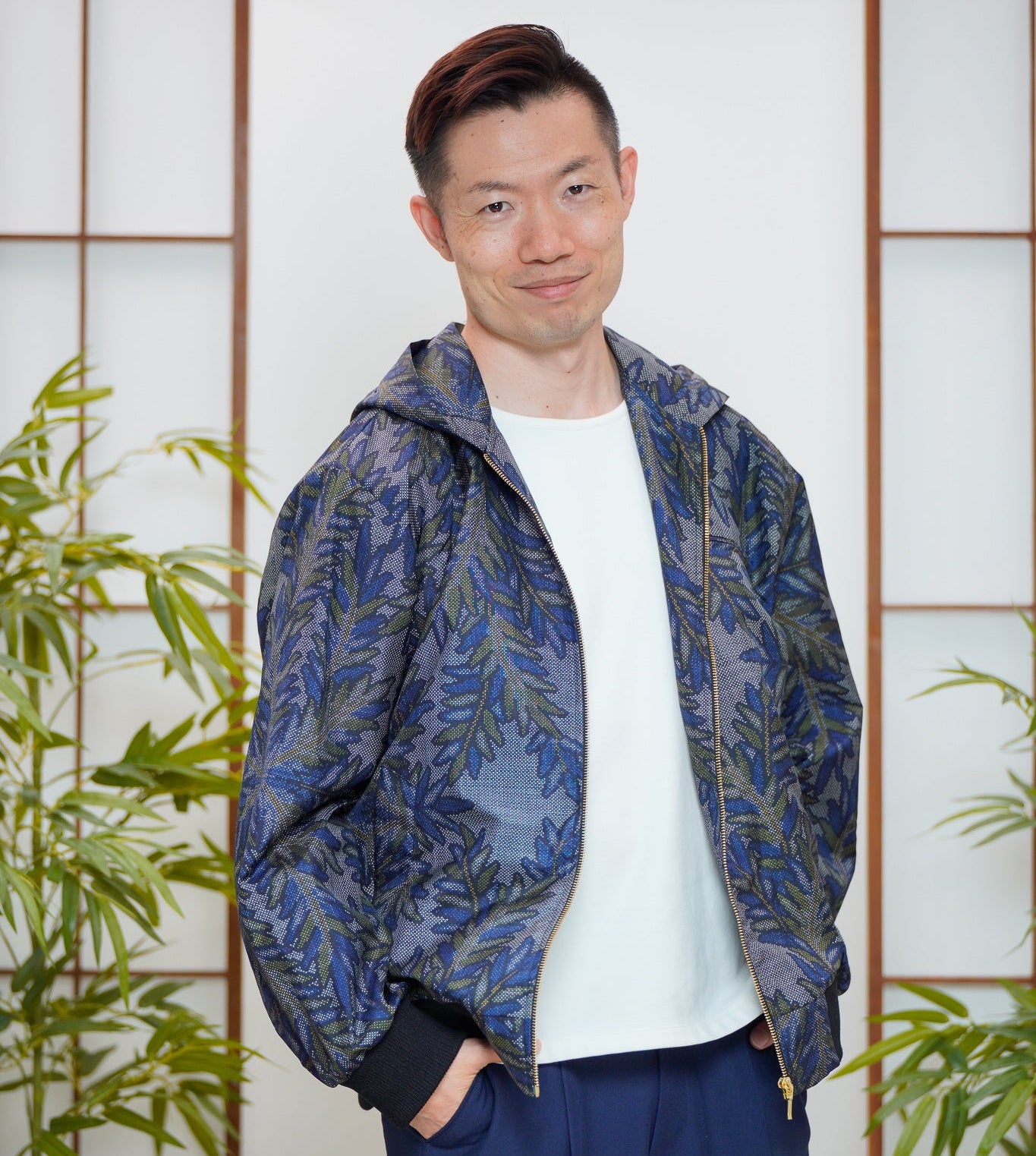 Premium On-hand: Blue Loose Fit Oshima Men's Bomber Jacket | LBJ7567M | Large