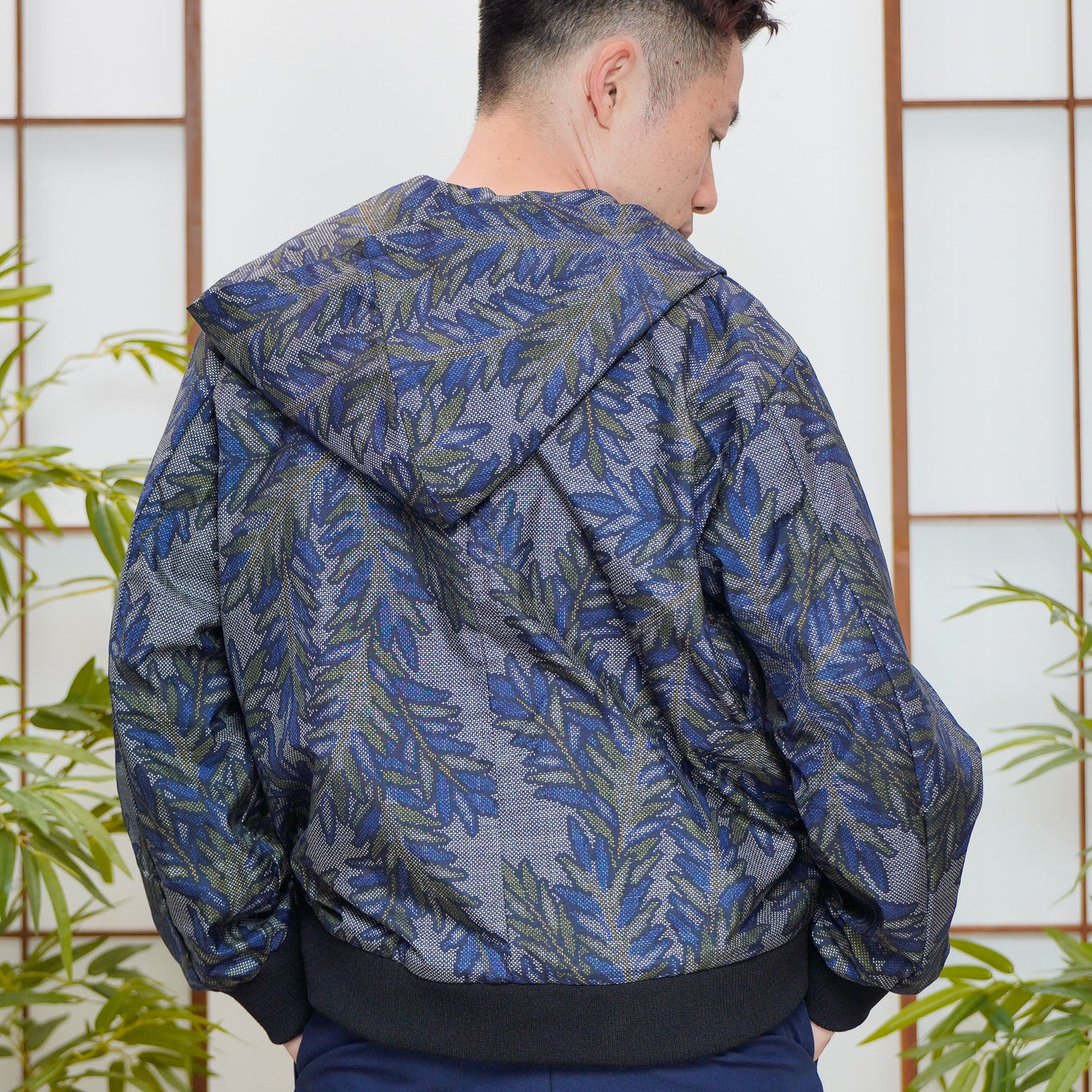 Premium On-hand: Blue Loose Fit Oshima Men's Bomber Jacket | LBJ7567M | Large
