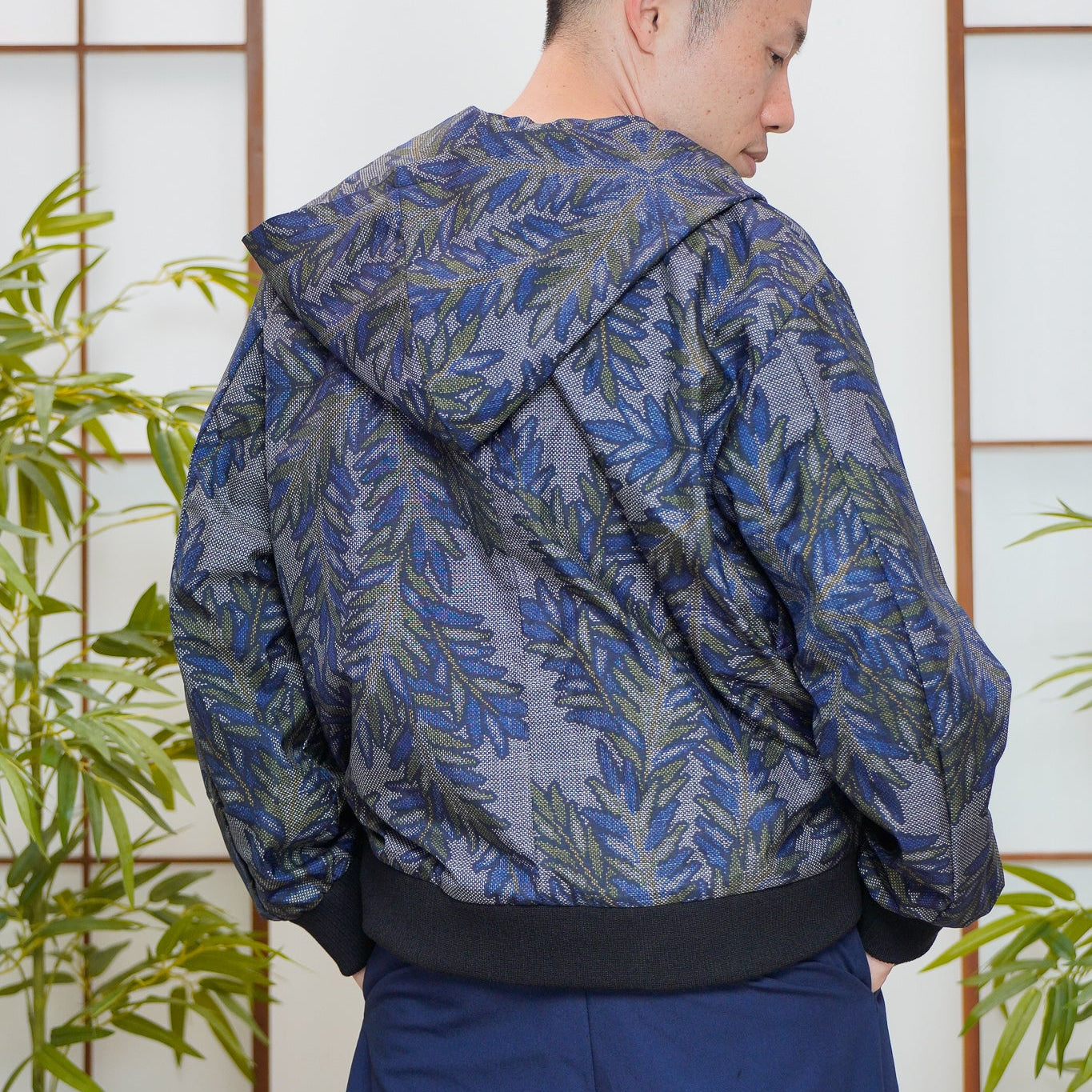 Premium On-hand: Blue Loose Fit Oshima Men's Bomber Jacket | LBJ7567M | Large