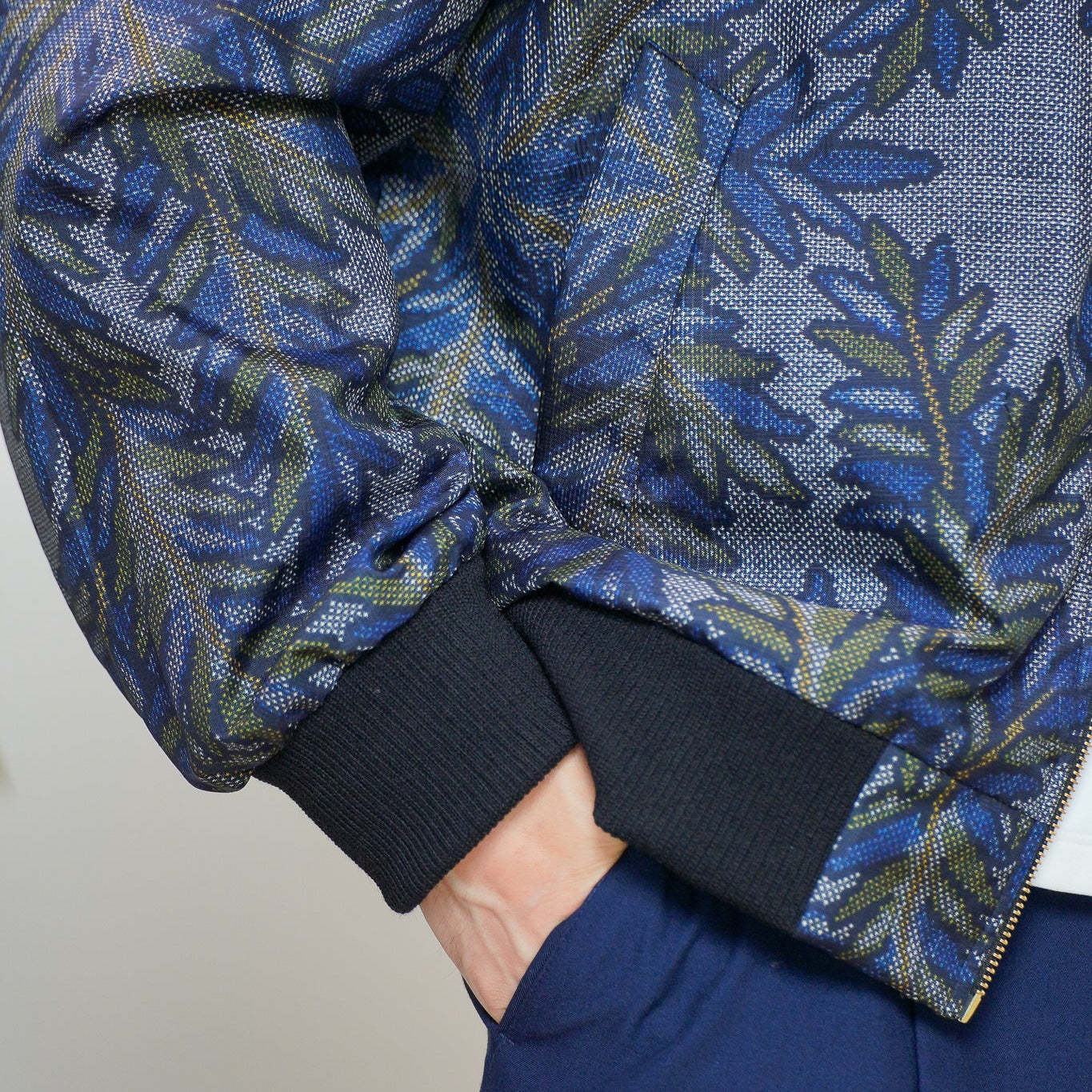 Premium On-hand: Blue Loose Fit Oshima Men's Bomber Jacket | LBJ7567M | Large
