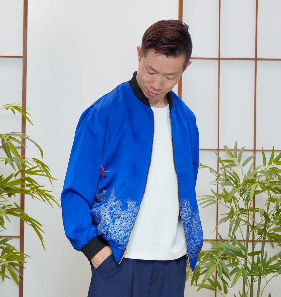 Premium On-hand: Blue Men's Bomber Jacket | L | BJ8015