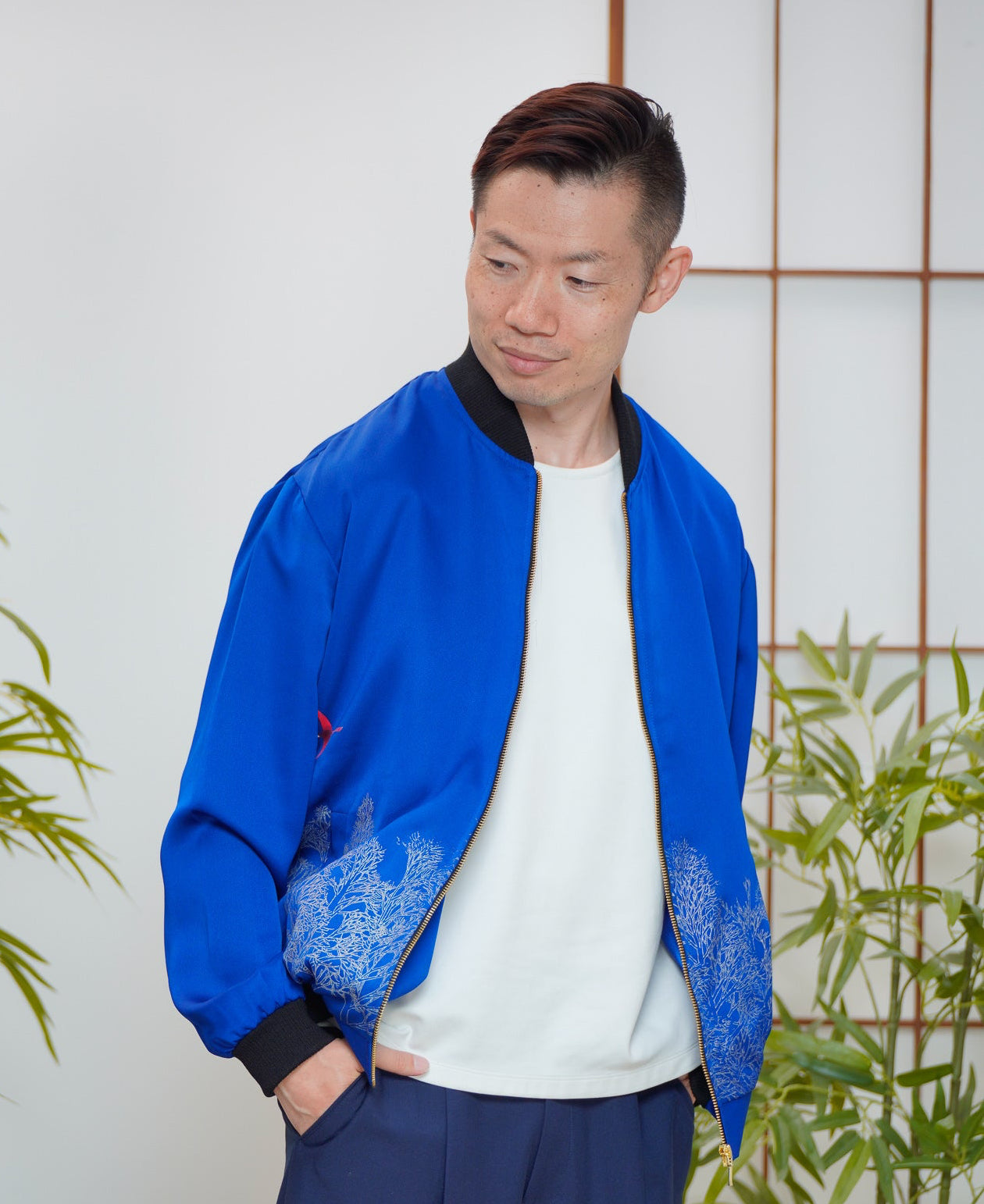 Premium On-hand: Blue Men's Bomber Jacket | L | BJ8015