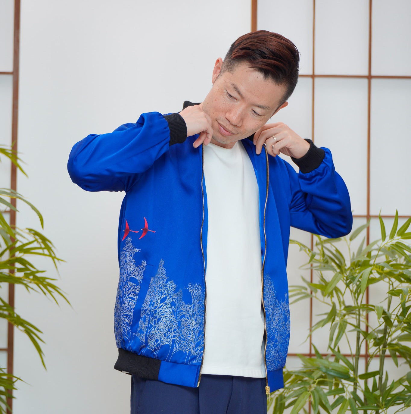 Premium On-hand: Blue Men's Bomber Jacket | L | BJ8015