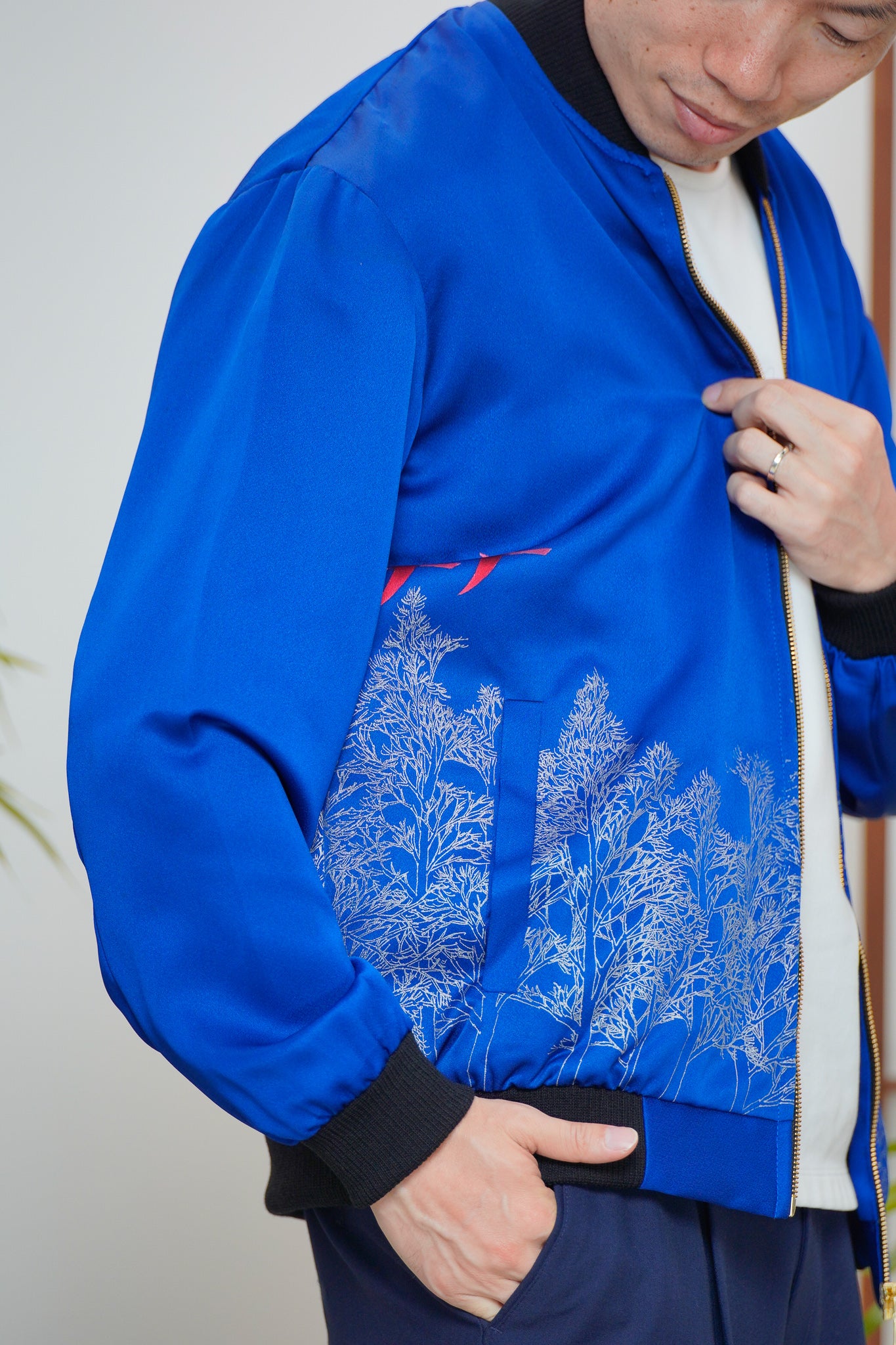 Premium On-hand: Blue Men's Bomber Jacket | L | BJ8015