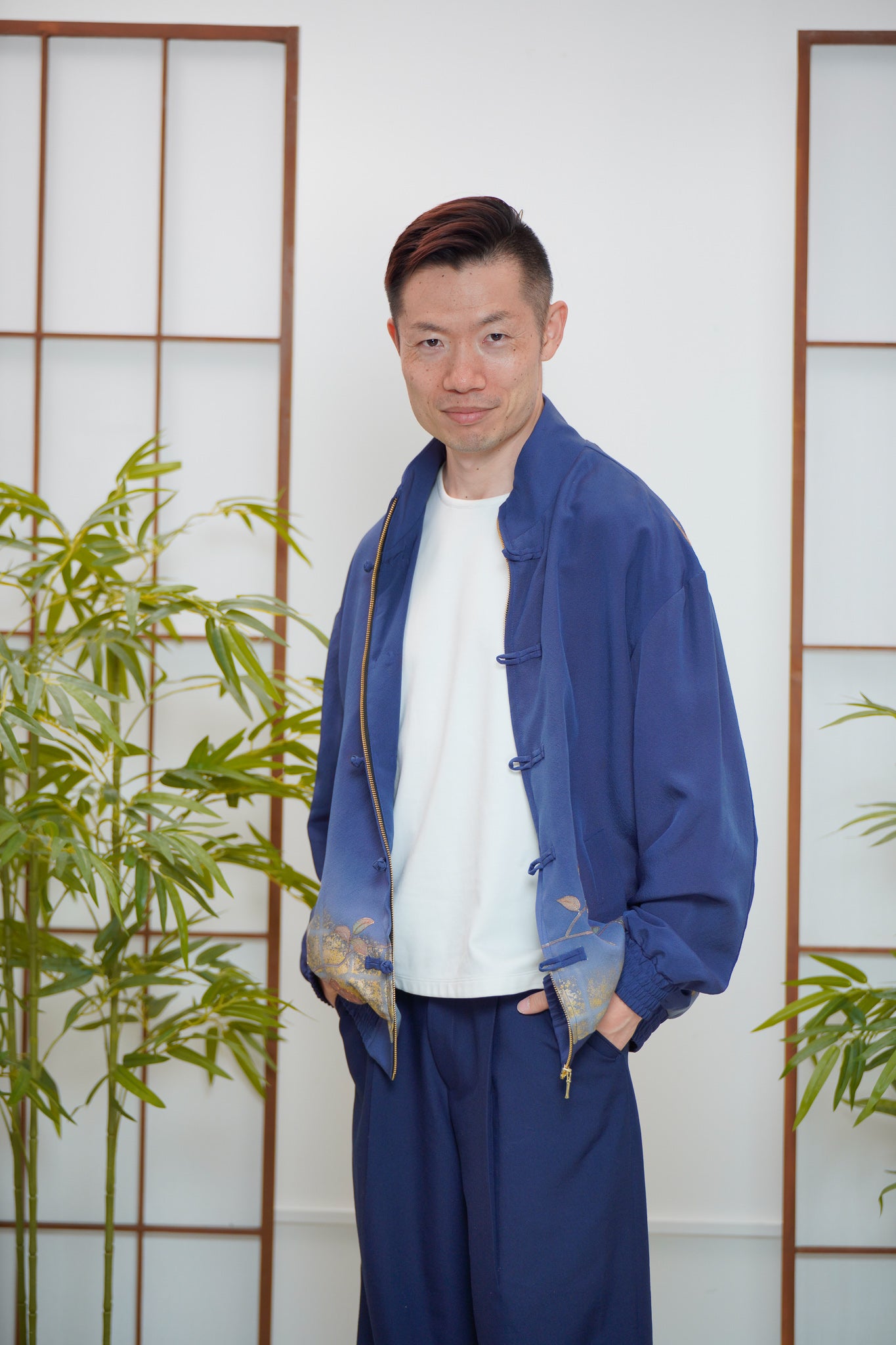 Premium On-hand: Blue Chinese Knot Jacket | CKJ8003 | XL (Men)
