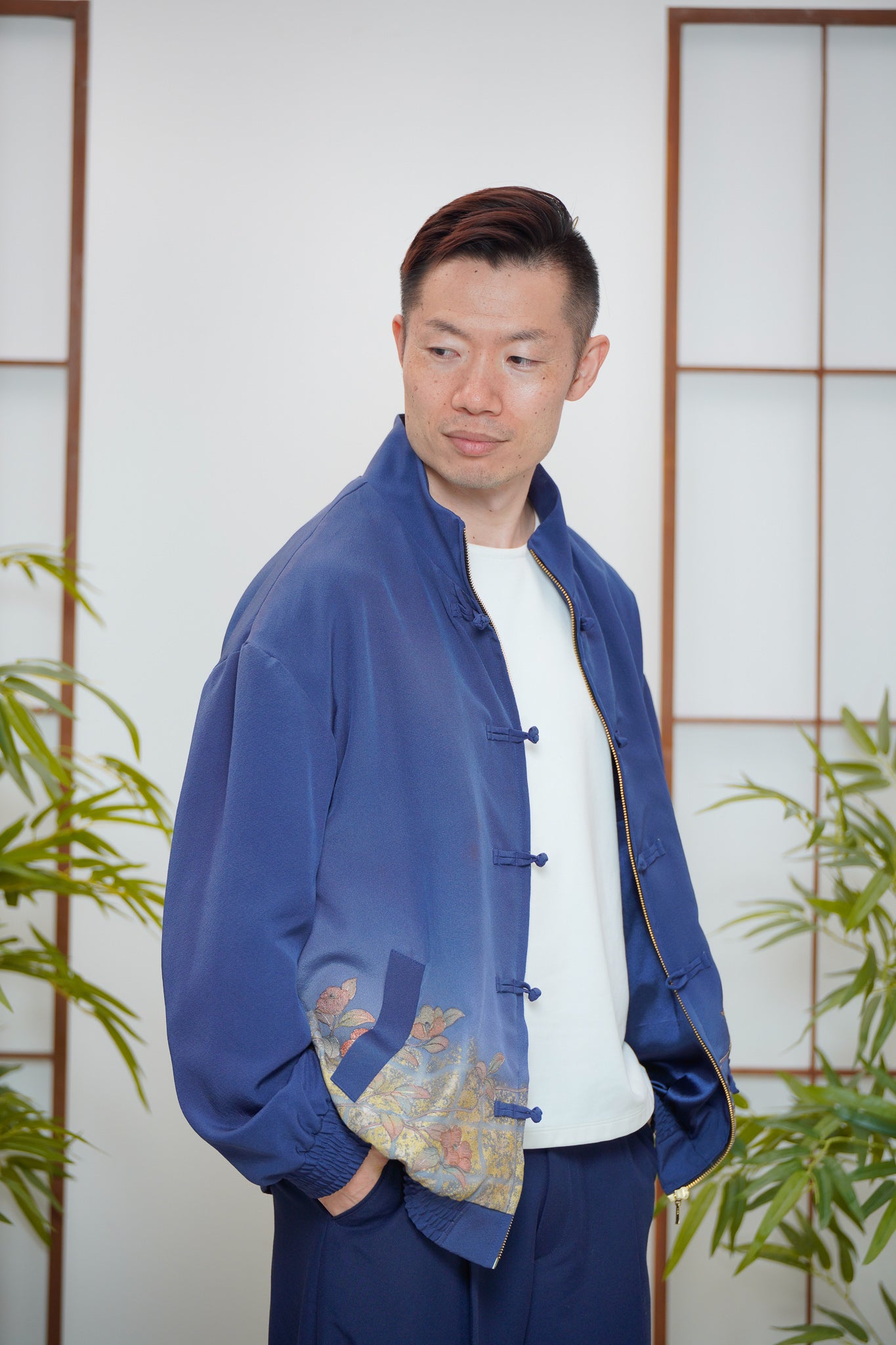Premium On-hand: Blue Chinese Knot Jacket | CKJ8003 | XL (Men)