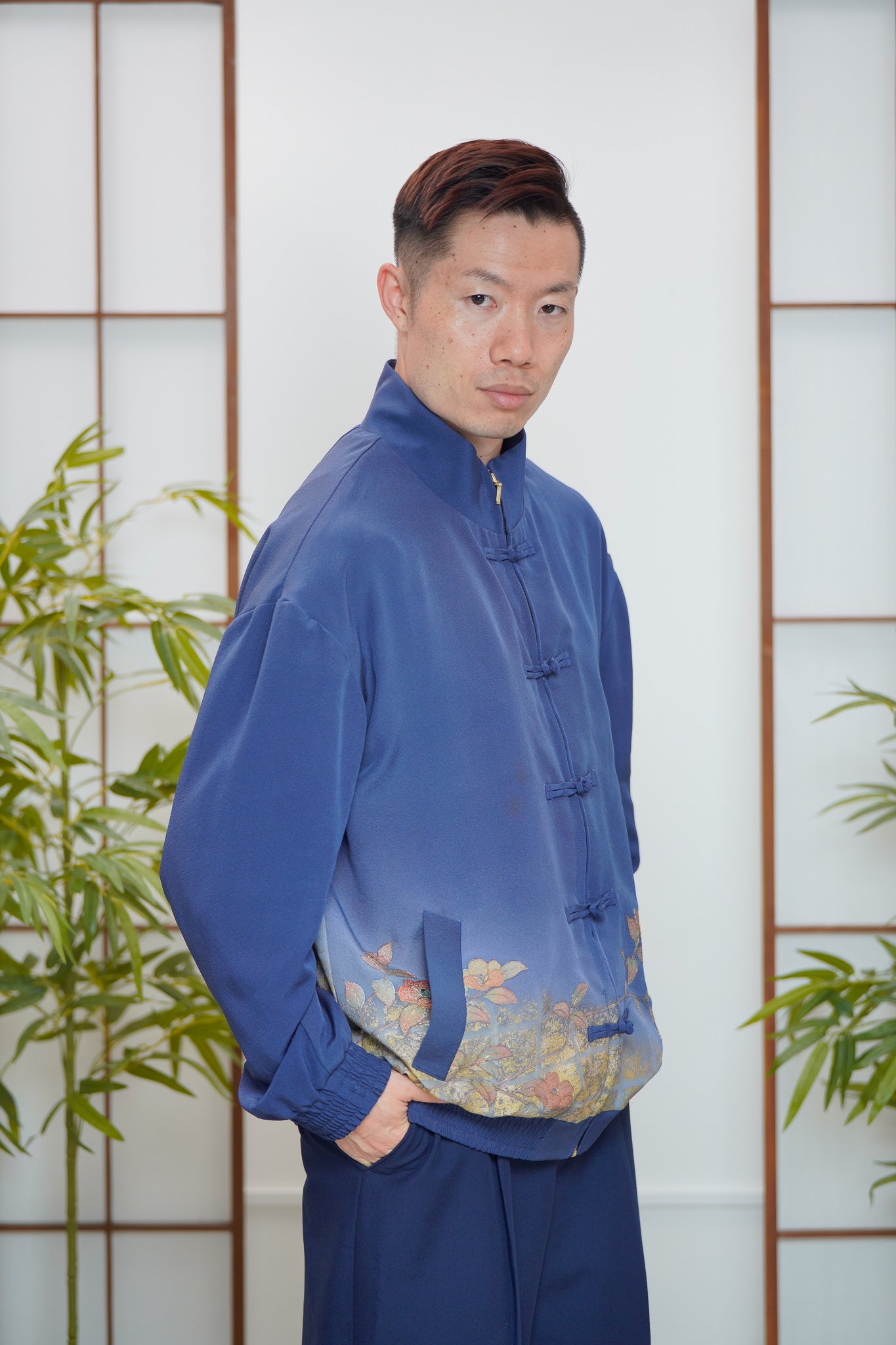 Premium On-hand: Blue Chinese Knot Jacket | CKJ8003 | XL (Men)