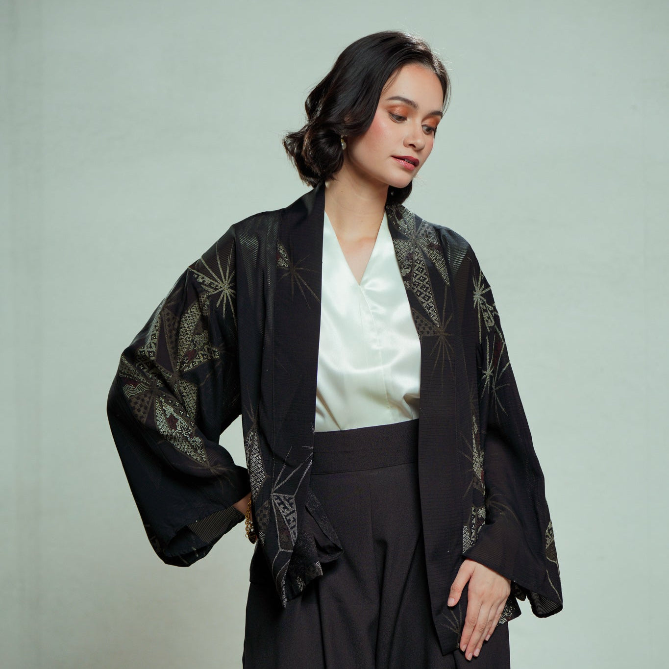 Premium On-hand item: Black See through Blazer | 2P | B6530
