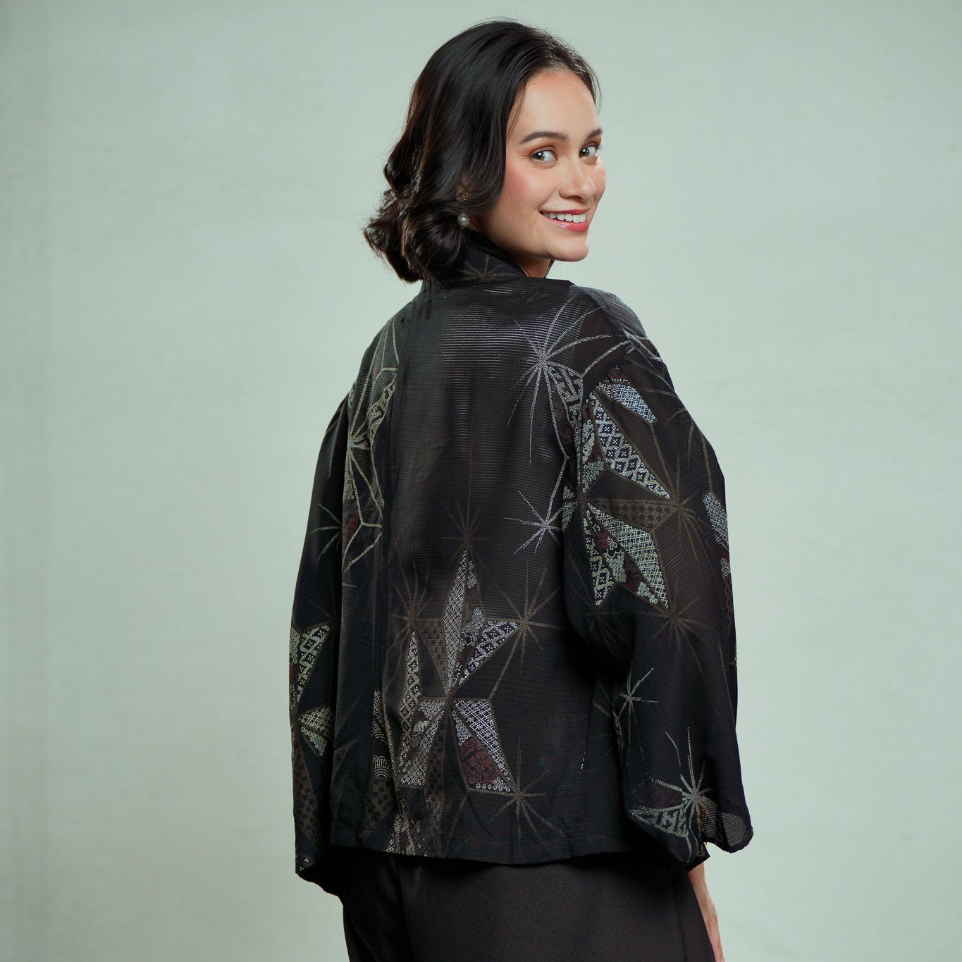 Premium On-hand item: Black See through Blazer | 2P | B6530