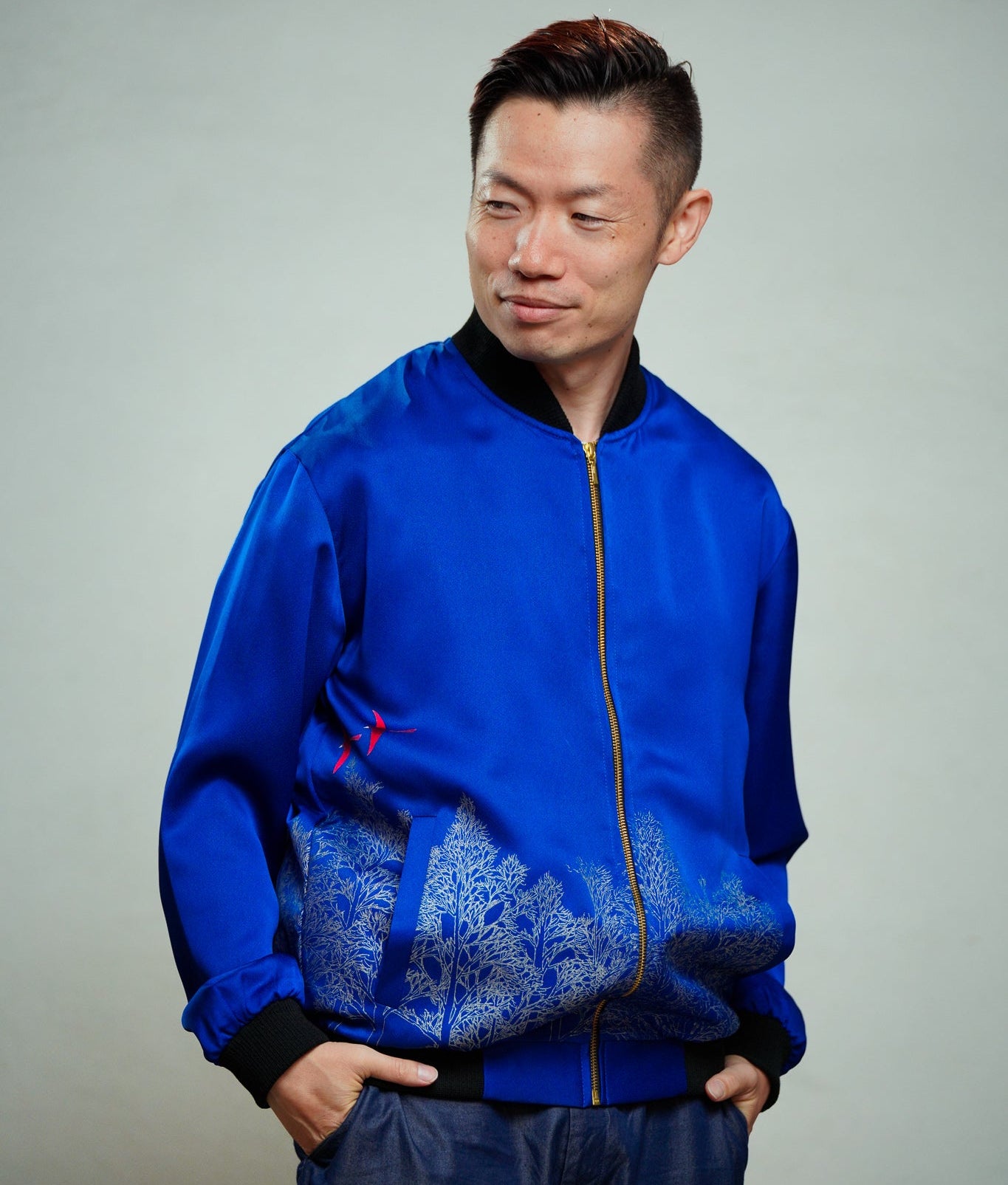 Premium On-hand: Blue Men's Bomber Jacket | L | BJ8015
